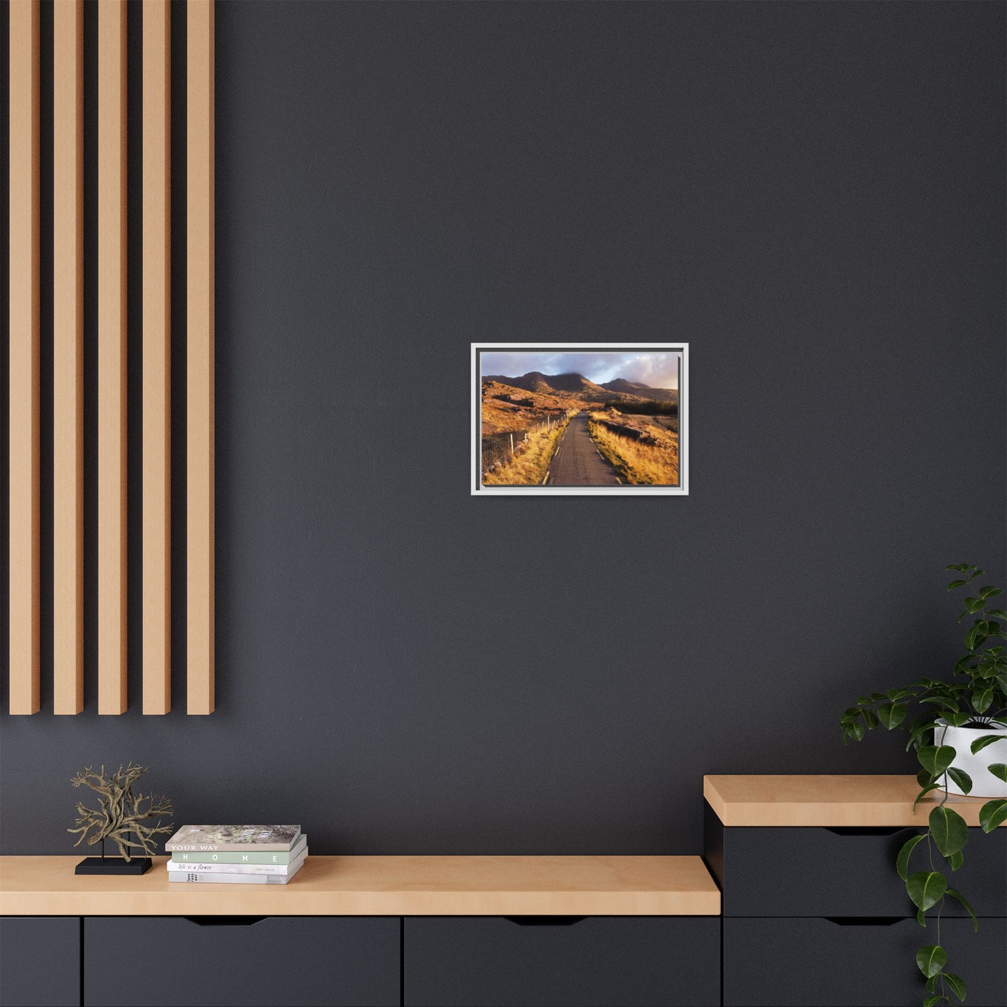 Sunset Road Matte Canvas, Framed (Multi-color)