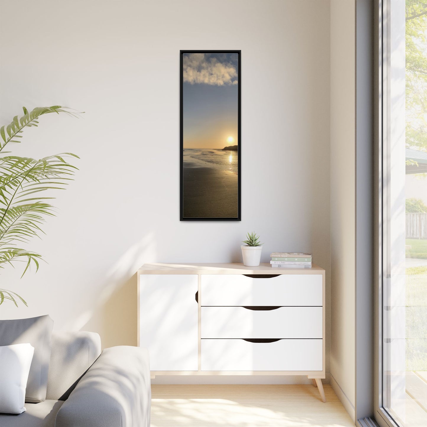 Sunset Matte Canvas, Framed (Multi-color)