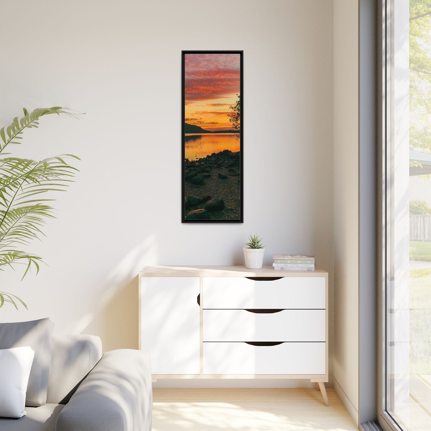 Sunset in Kerry Matte Canvas, Framed (Multi-color)