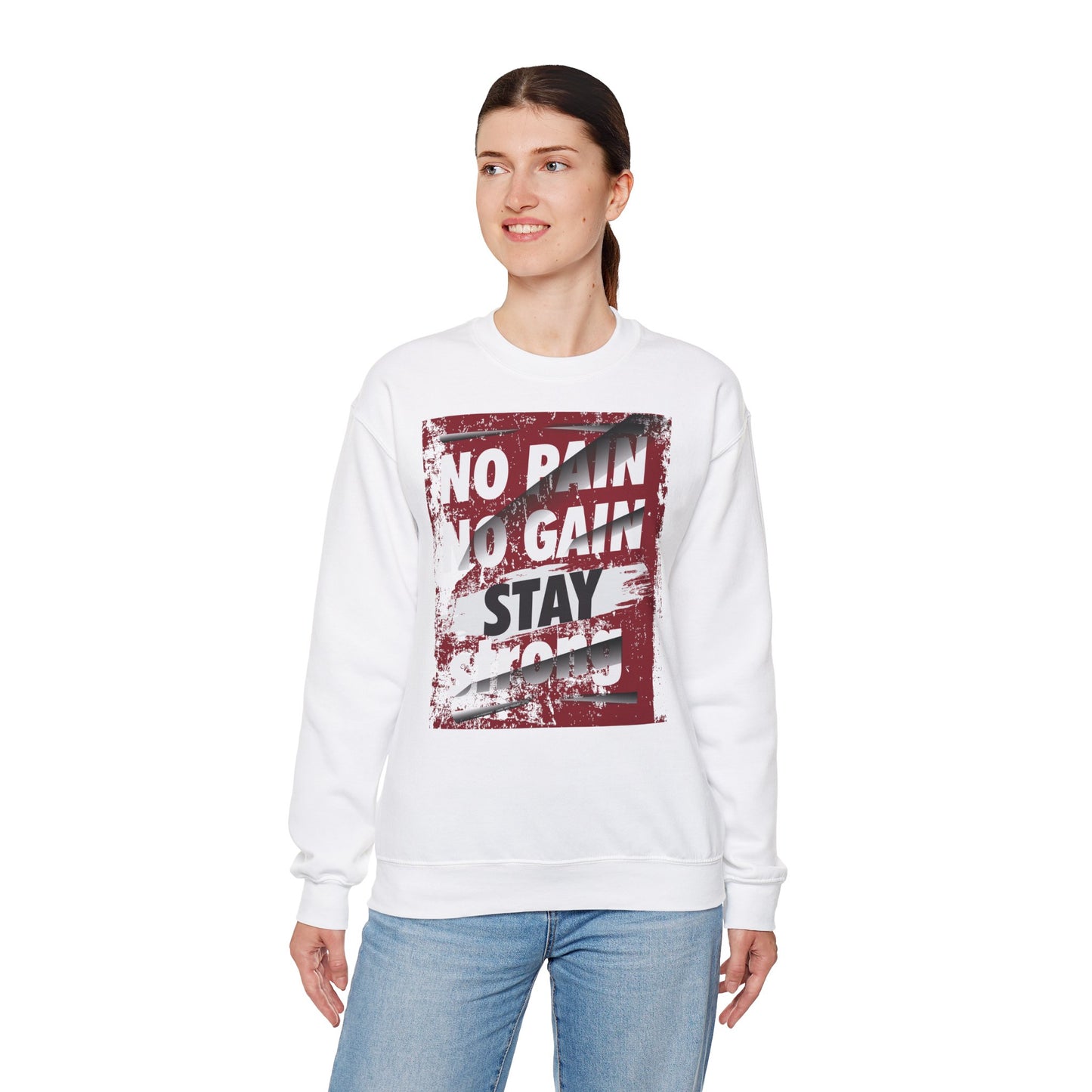 No Pain No Gain Crewneck Sweatshirt - Motivational Athletic Wear