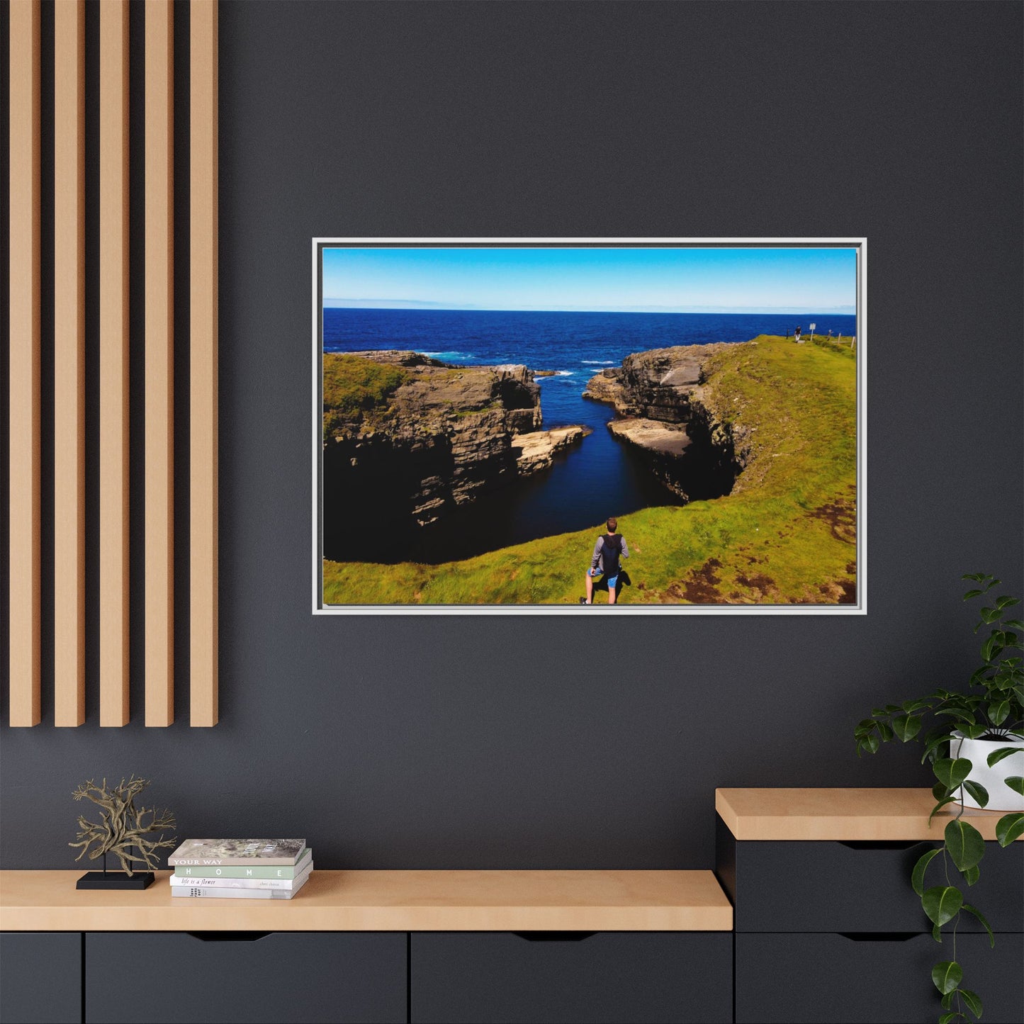 Cliffs Matte Canvas, Framed (Multi-color)