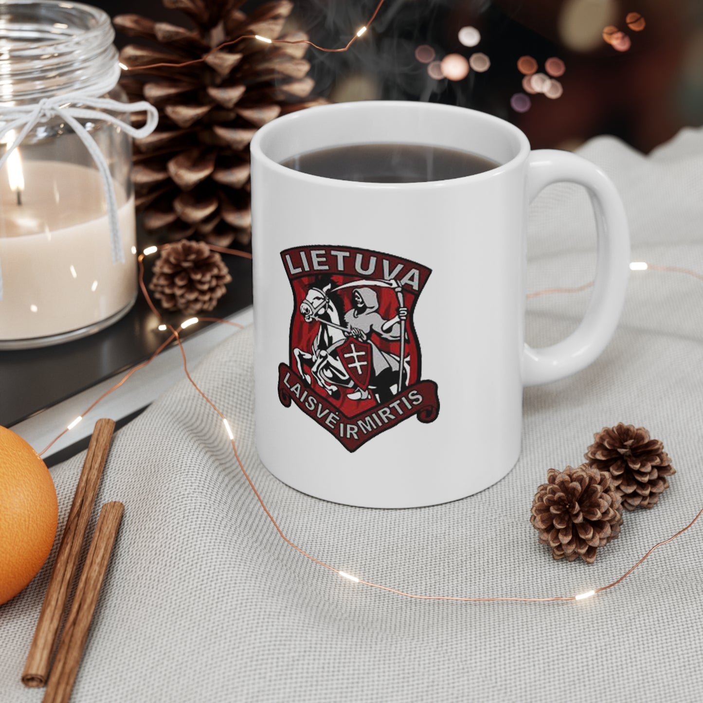 Lietuva "Laisve ir Mirtis" Ceramic Coffee Mugs - 11oz & 15oz Custom Cups