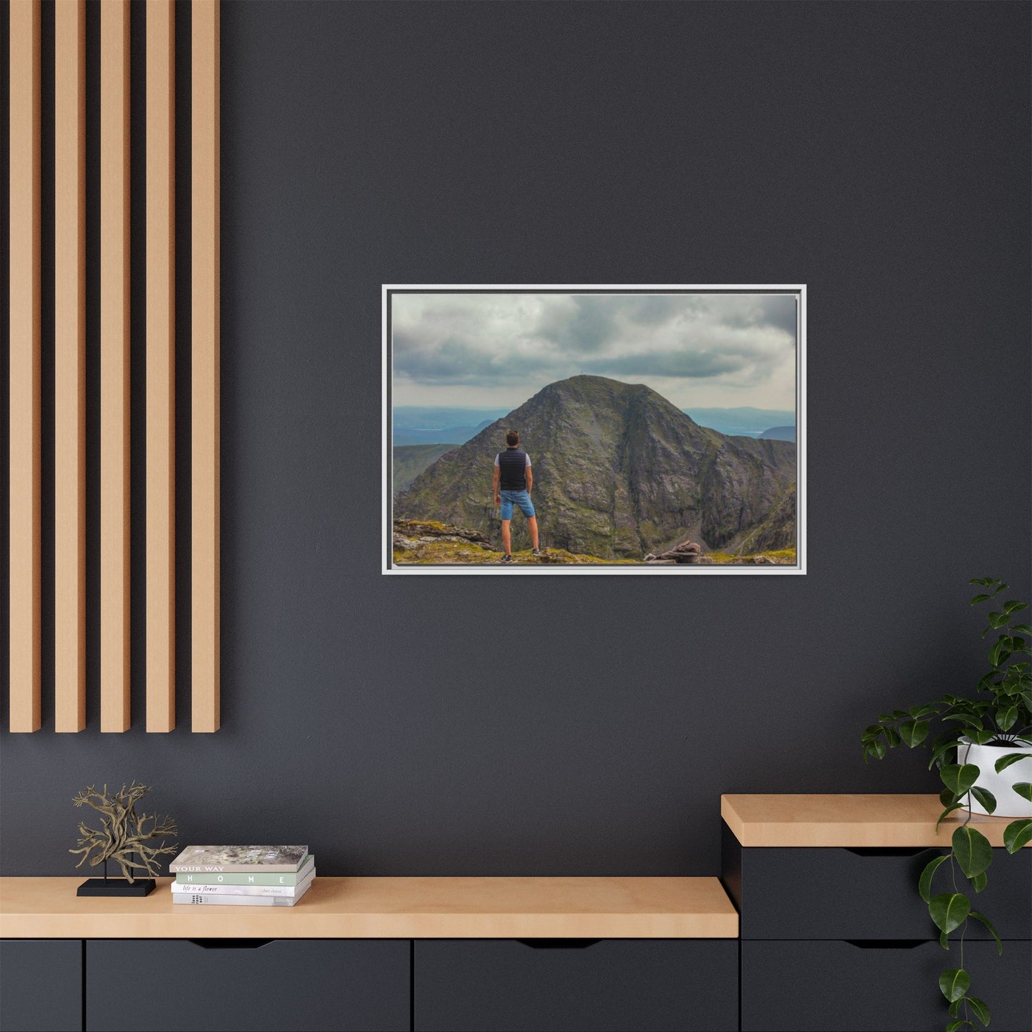 Cross On Top Matte Canvas, Framed (Multi-color)