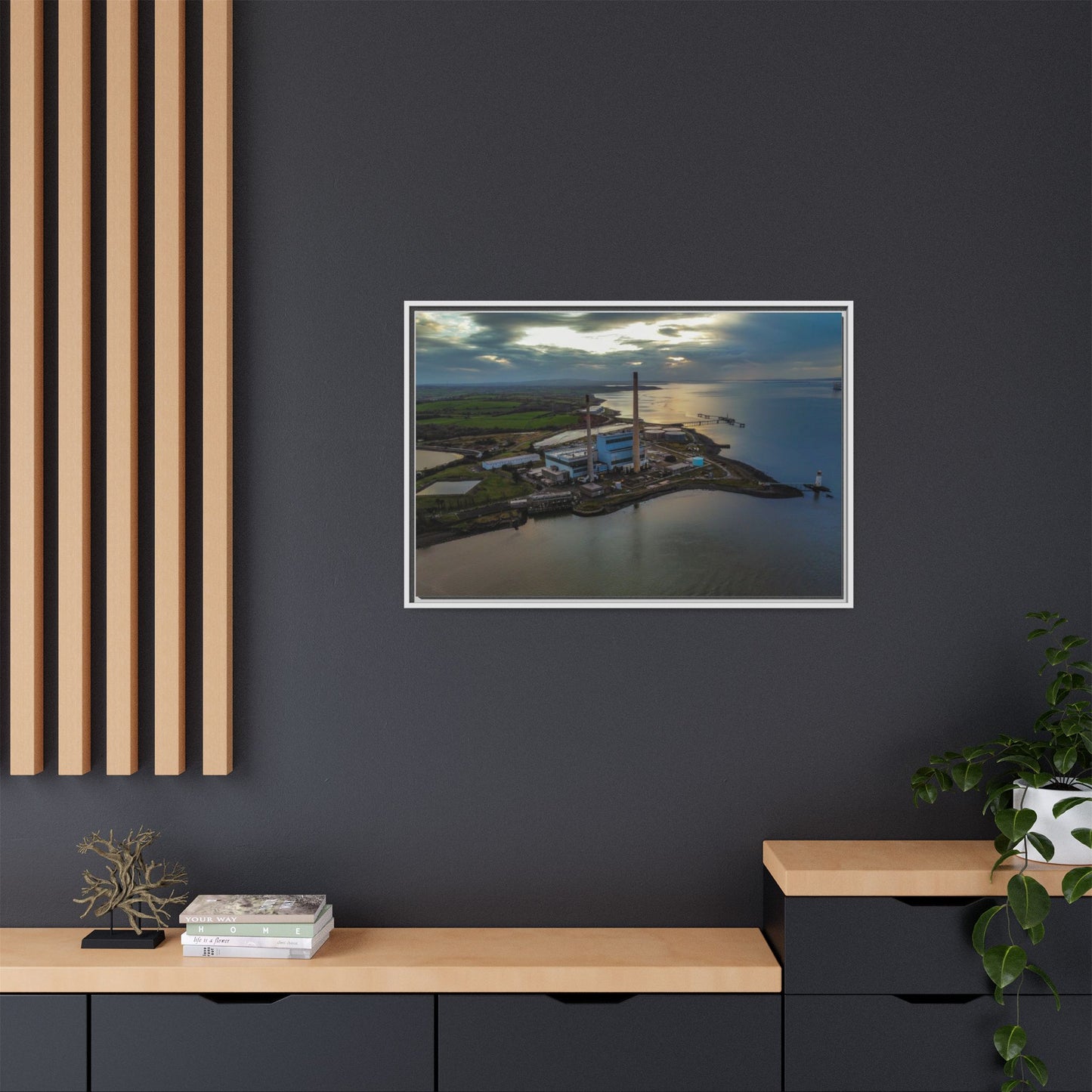 Target Power Station Matte Canvas, Framed (Multi-color)