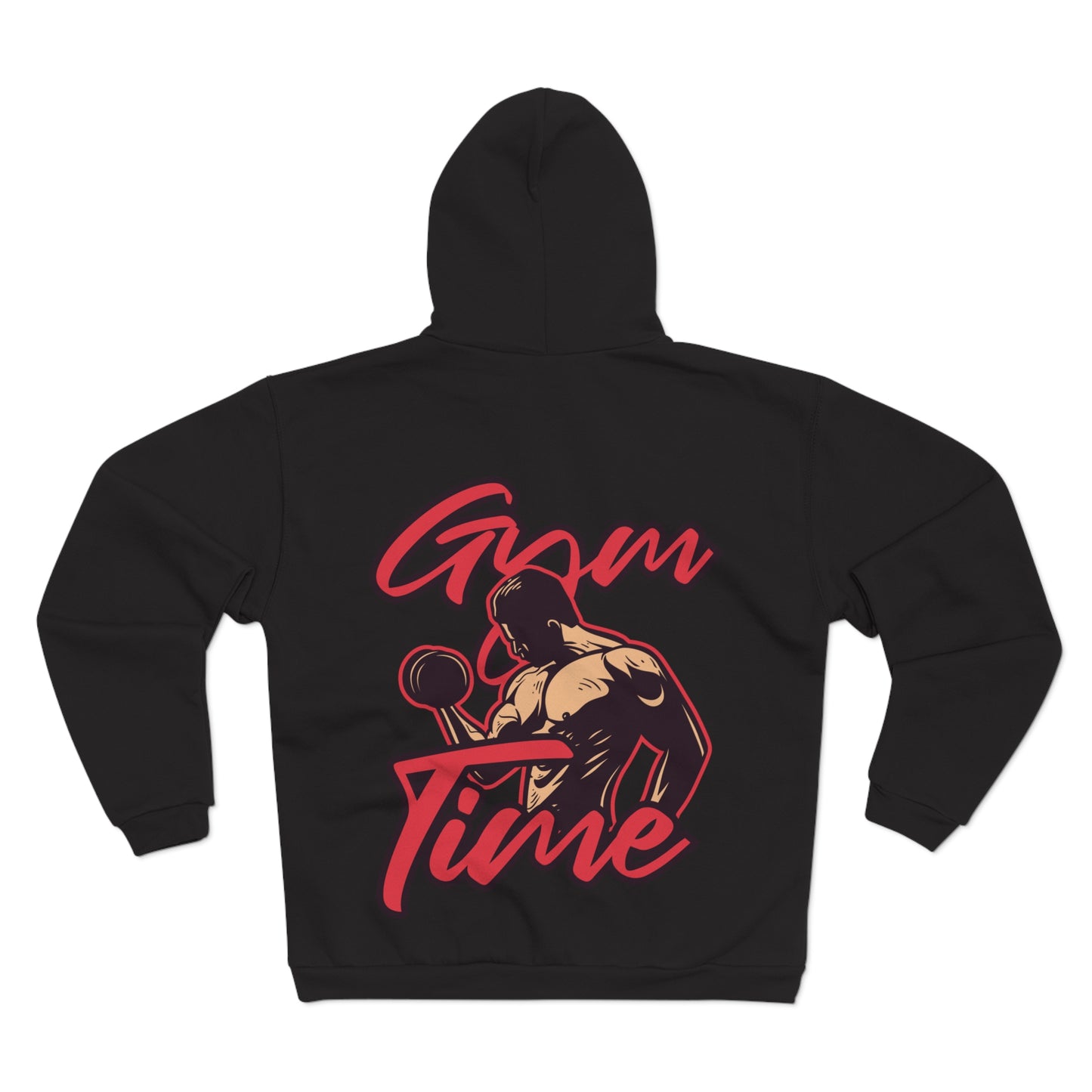 Gym Time Unisex Hooded Zip Sweatshirt - Perfect for Fitness Enthusiasts