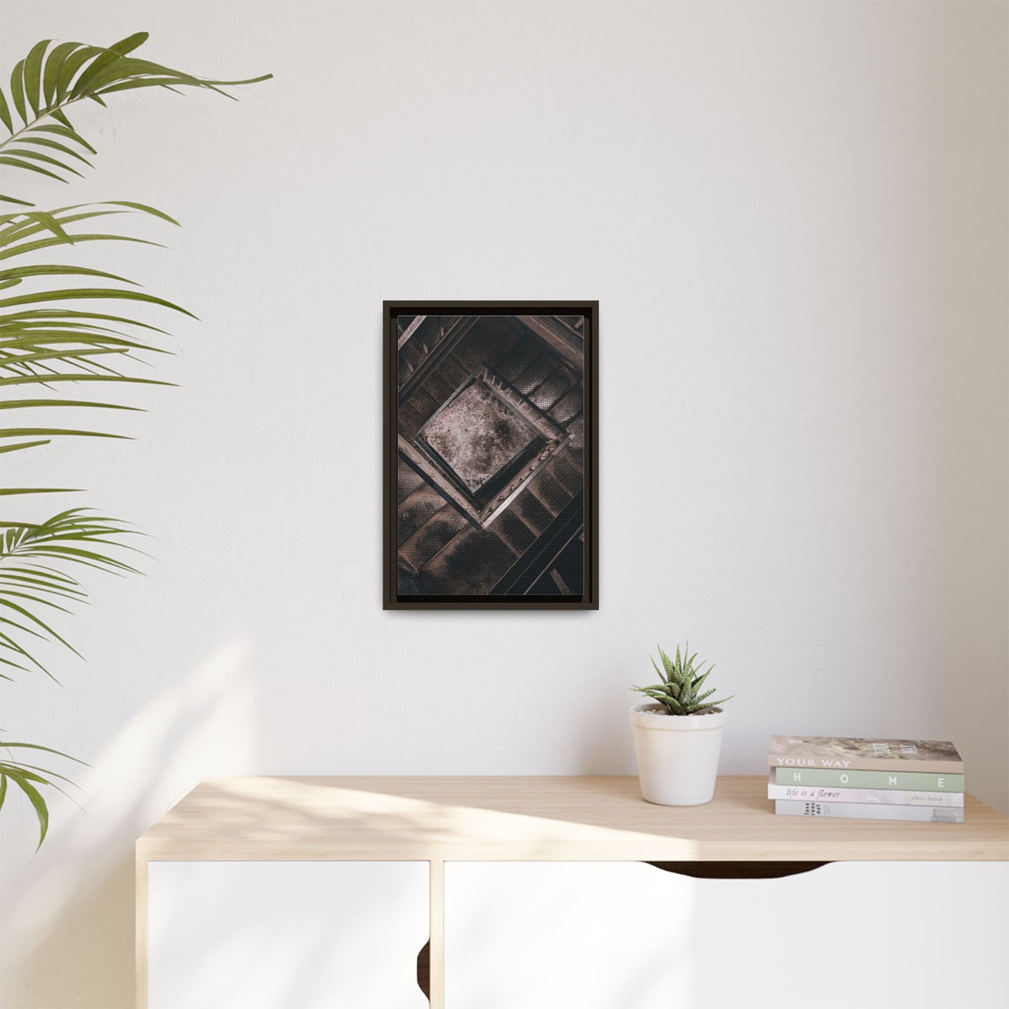 Stairs To Demon World Matte Canvas, Framed (Multi-color)