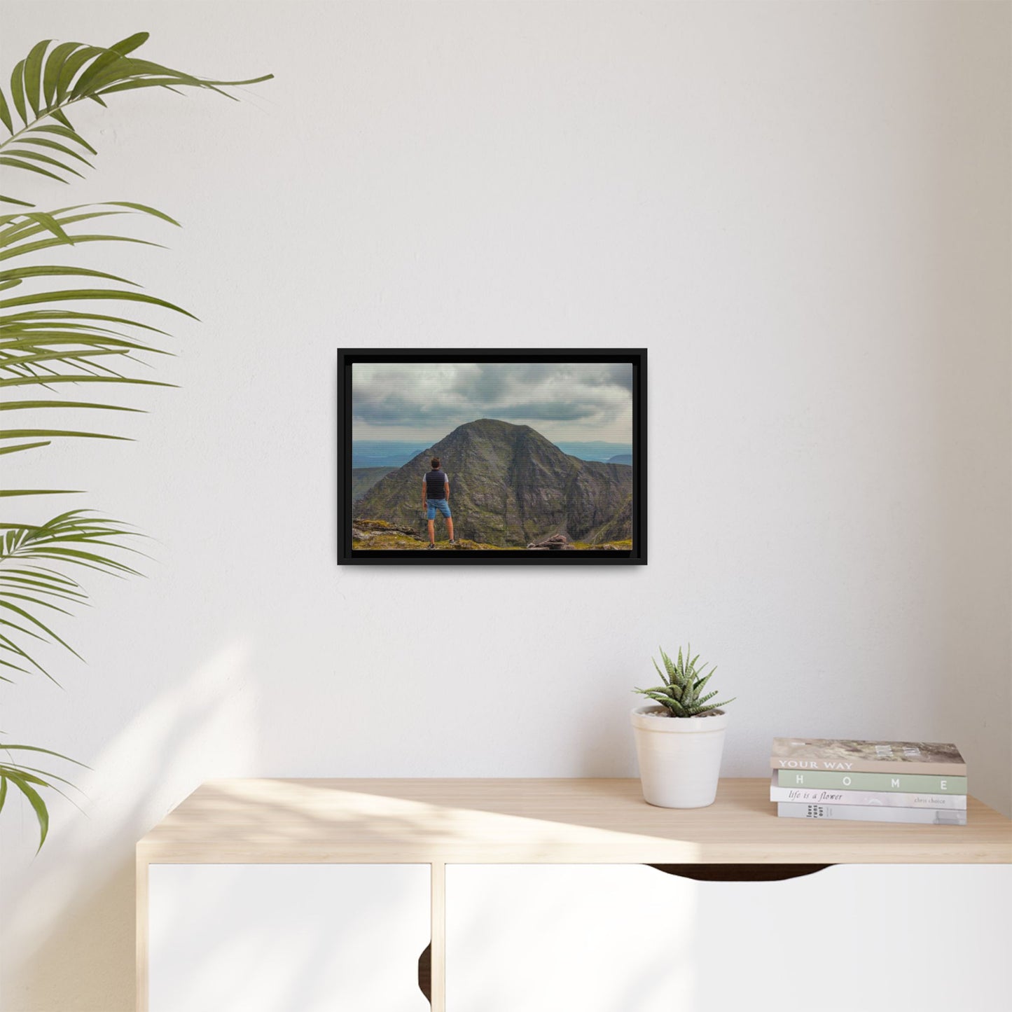 Cross On Top Matte Canvas, Framed (Multi-color)