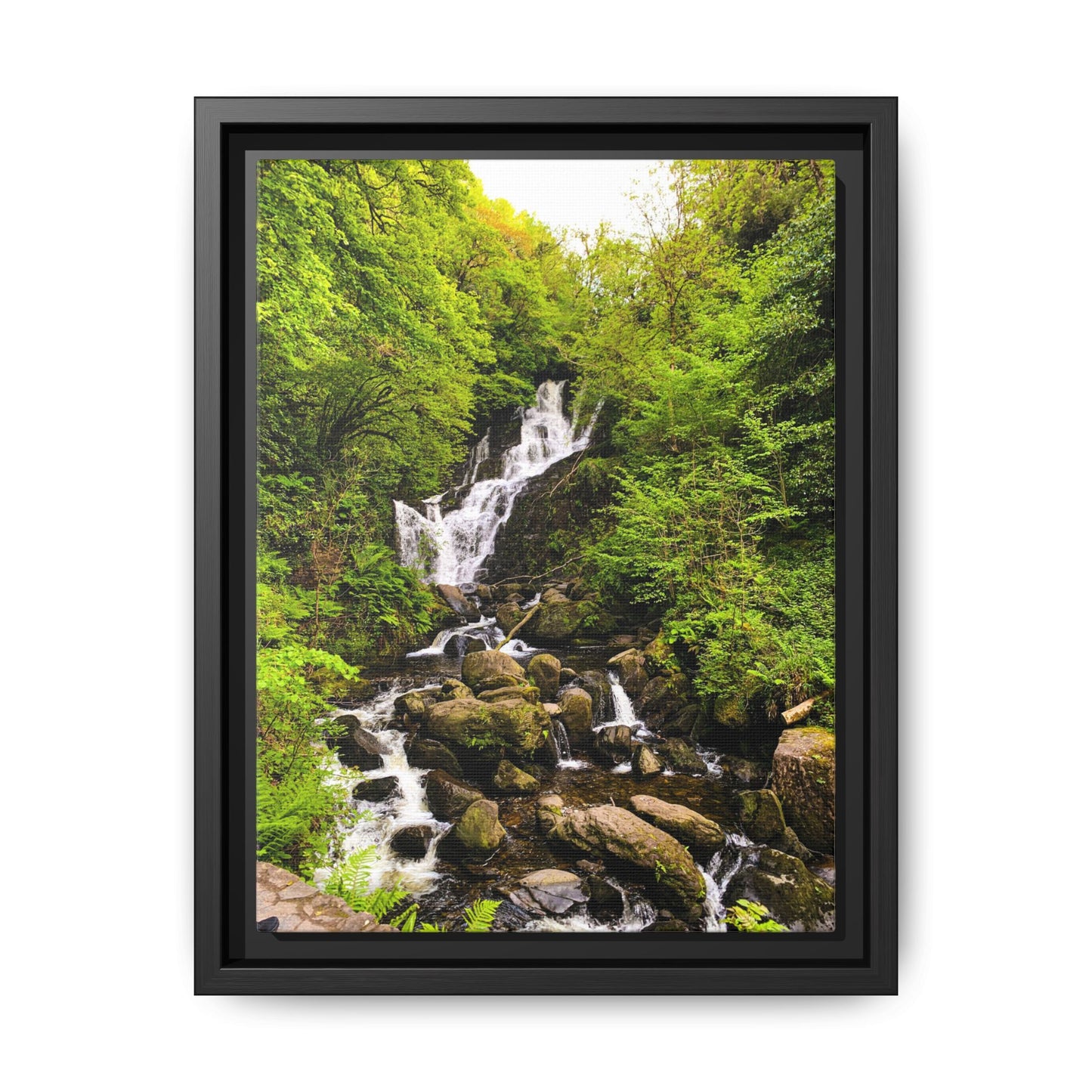 Torc Waterfall Matte Canvas, Framed (Multi-color)