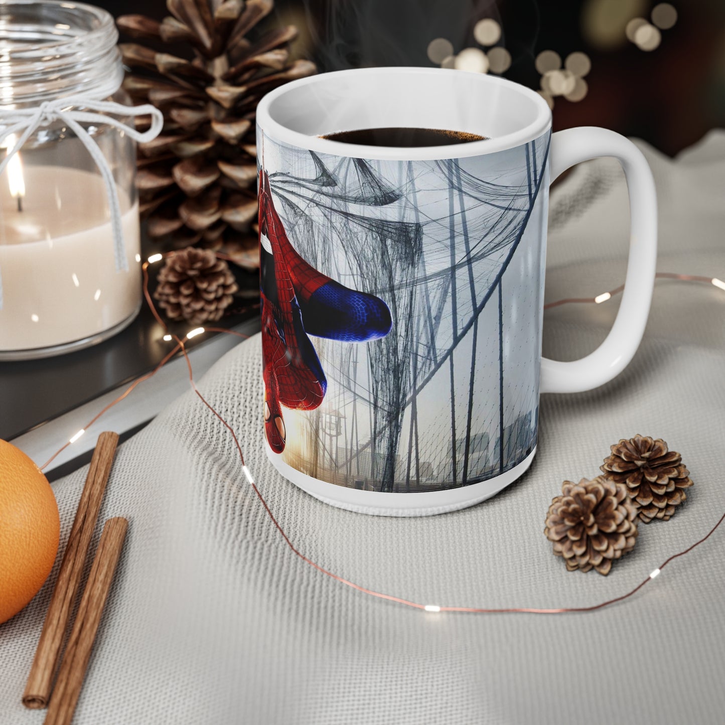 Spider-Man Themed Ceramic Coffee Mug - Perfect for Superhero Fans