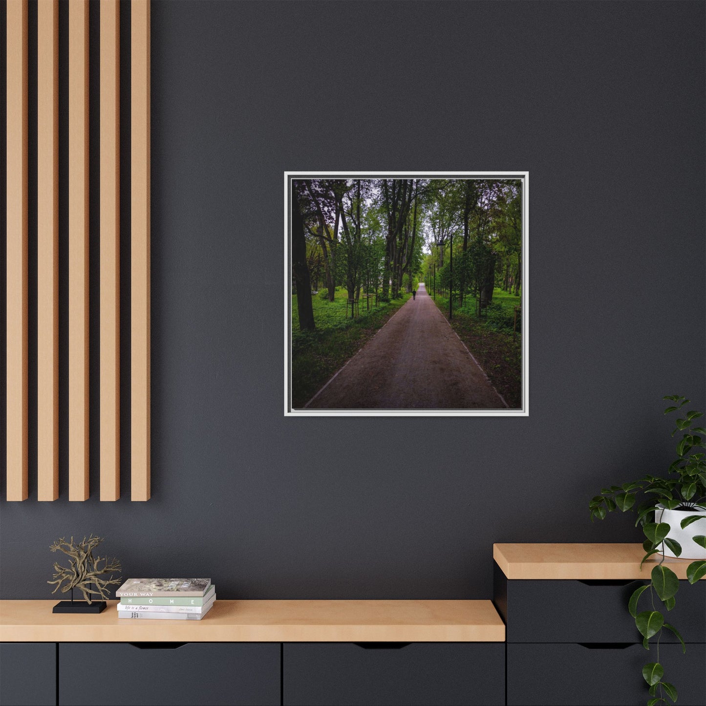 Zagares Park Matte Canvas, Framed (Multi-color)
