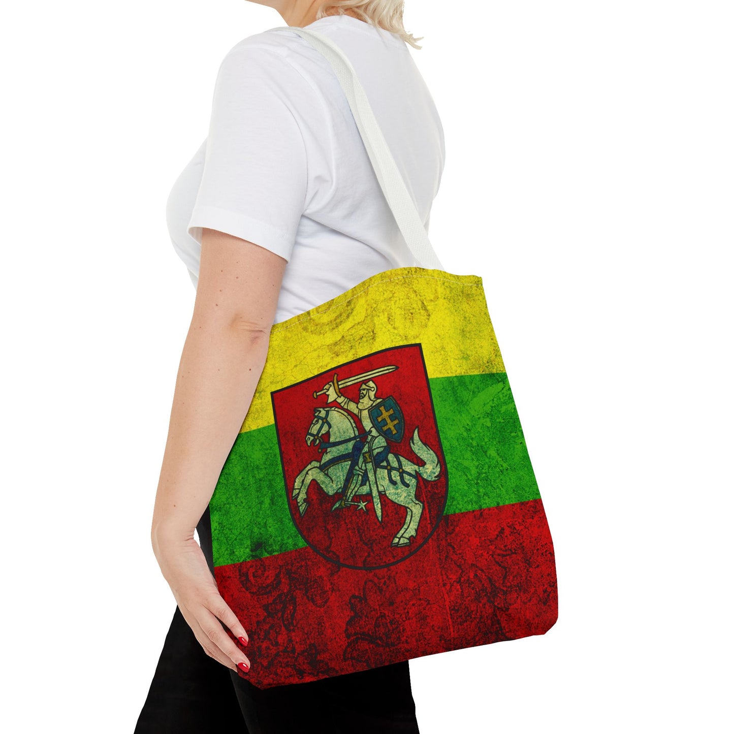 Vintage Lithuanian Crest Tote Bag - Perfect for Festivals, Travel, and Daily Use