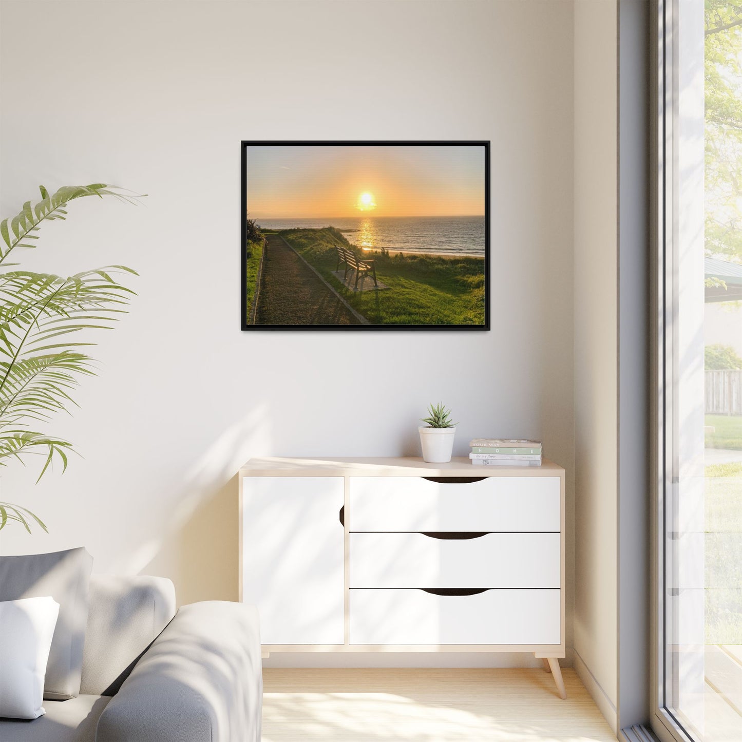 Sunset in Ballybunion 2 Matte Canvas, Framed (Multi-color)