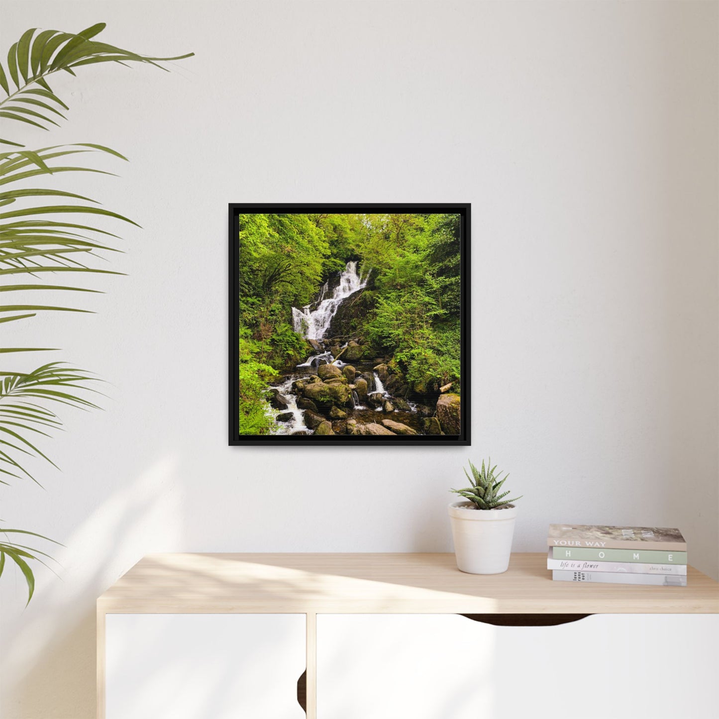 Torc Waterfall Matte Canvas, Framed (Multi-color)