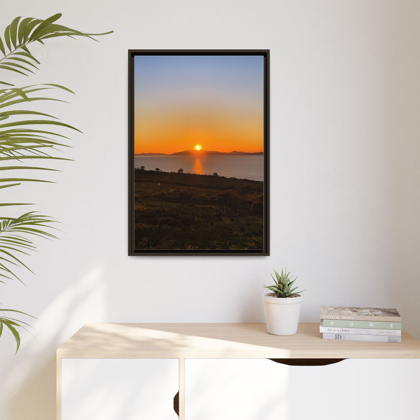 Sunset Ring Of Kerry Matte Canvas, Framed (Multi-color)