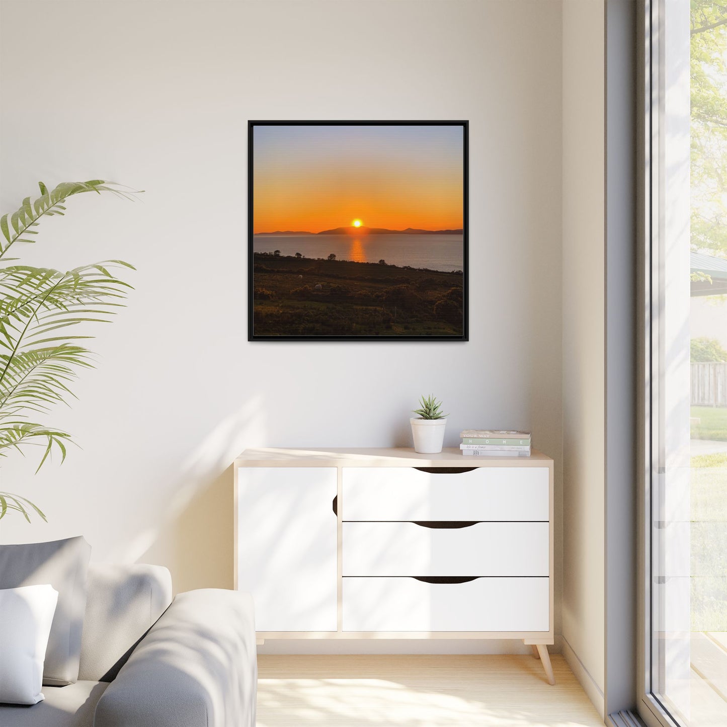 Sunset Ring Of Kerry Matte Canvas, Framed (Multi-color)