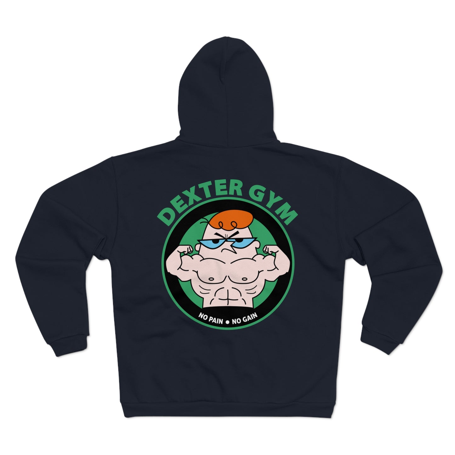 Dexter Gym Unisex Hooded Zip Sweatshirt - No Pain No Gain Design