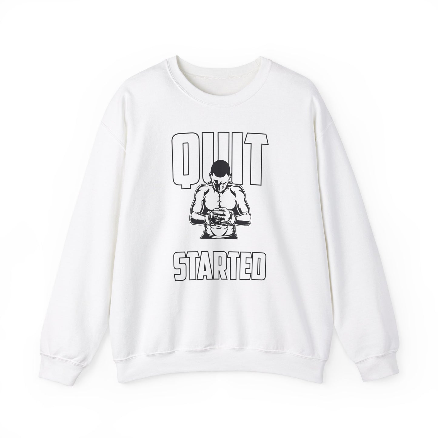 Motivational Fitness Unisex Heavy Blend™ Crewneck Sweatshirt - 'When You’re About to Quit, Remember Why You Started'