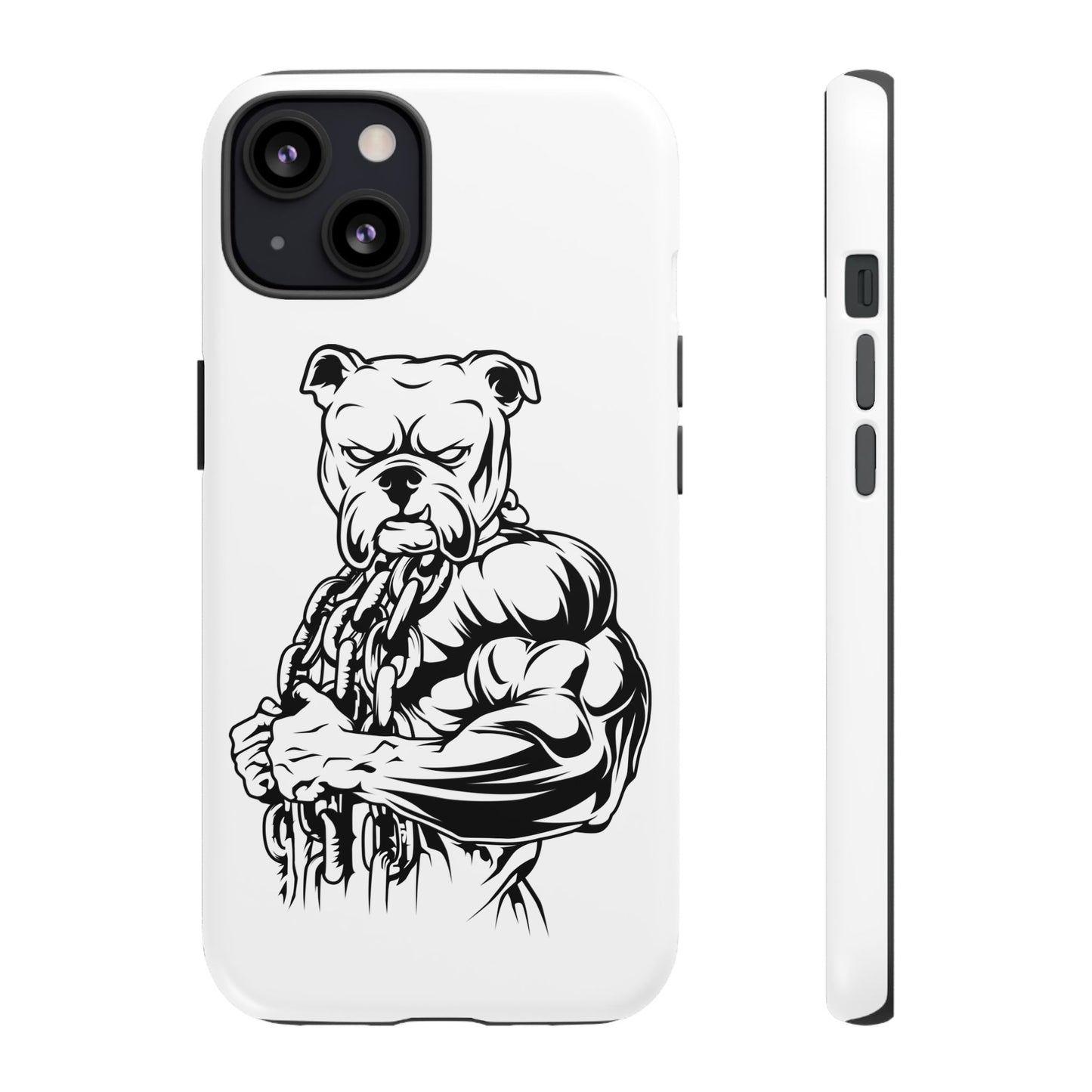 Tough Cases: Strong Bulldog Phone Case - Perfect for Dog Lovers and Fitness Enthusiasts