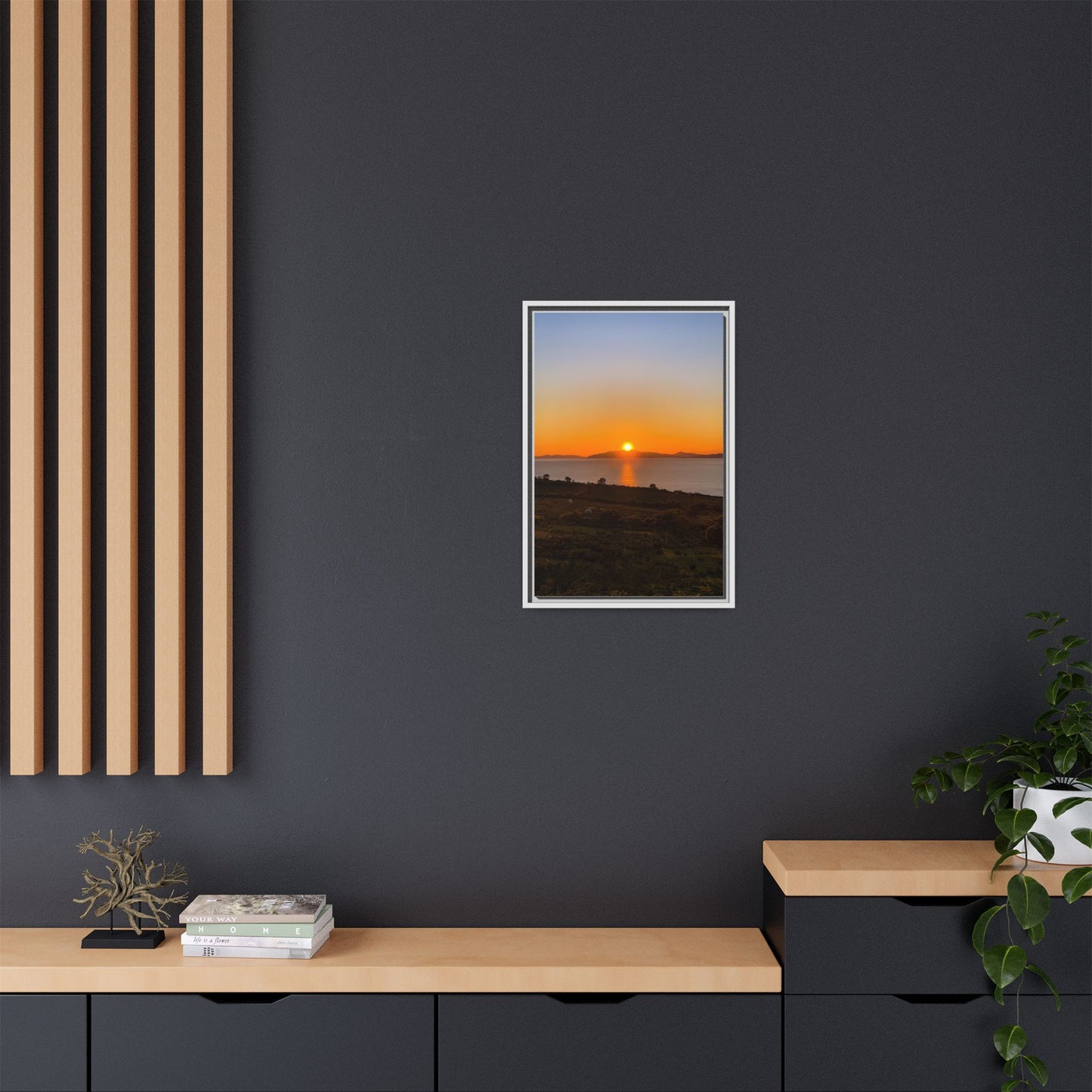 Sunset Ring Of Kerry Matte Canvas, Framed (Multi-color)
