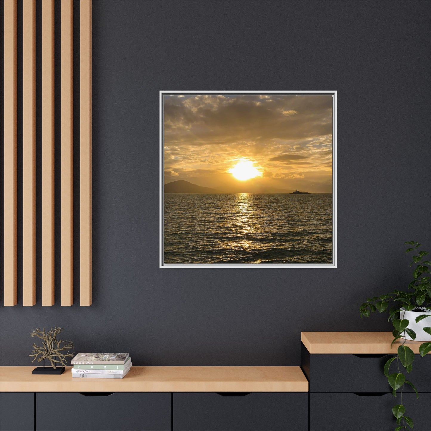 Sunset in Fenit Matte Canvas, Framed (Multi-color)