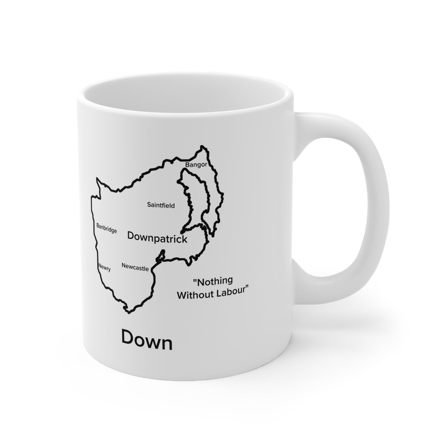 Down Ceramic Coffee Cup - 11oz & 15oz