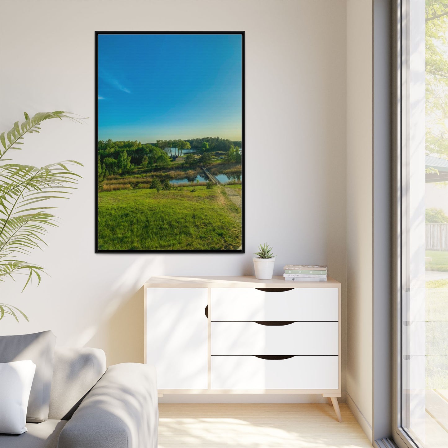 Zageres Lake Matte Canvas, Framed (Multi-color)