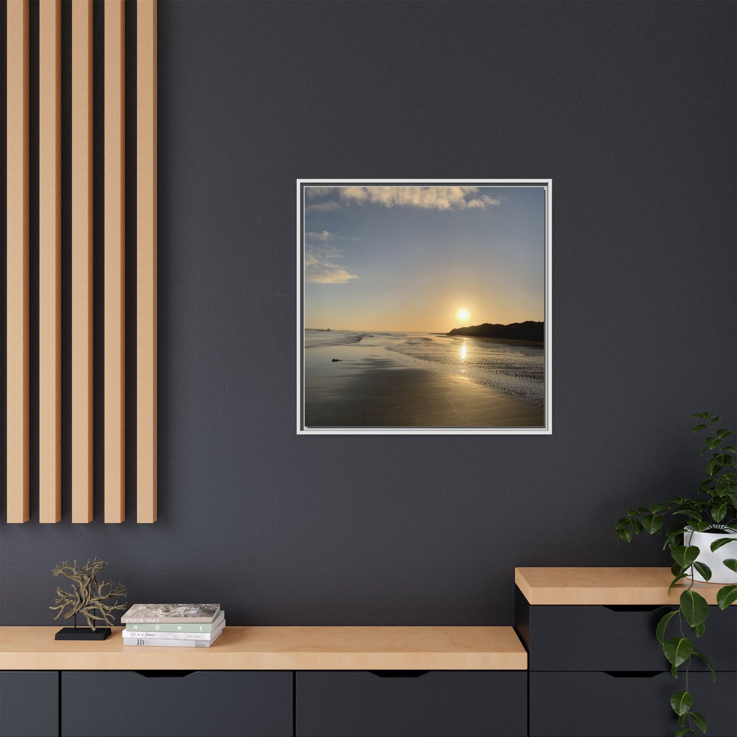 Sunset Matte Canvas, Framed (Multi-color)