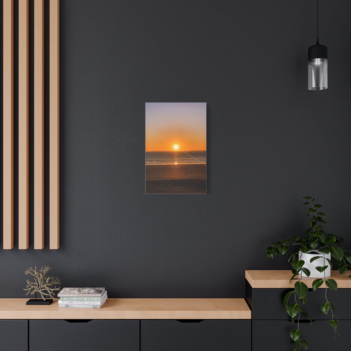 Sunset in ocean Matte Canvas, Stretched, 1.25"