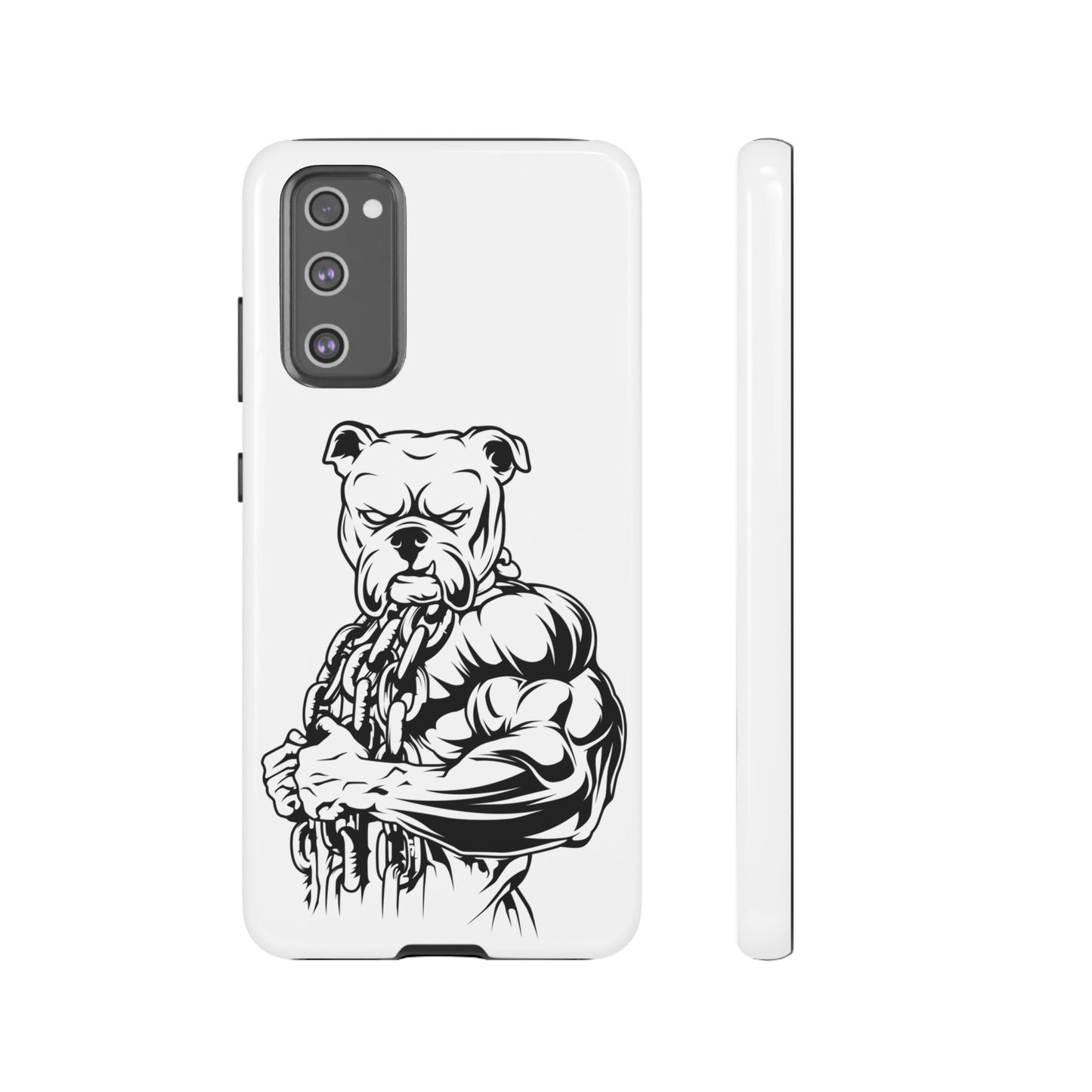 Tough Cases: Strong Bulldog Phone Case - Perfect for Dog Lovers and Fitness Enthusiasts