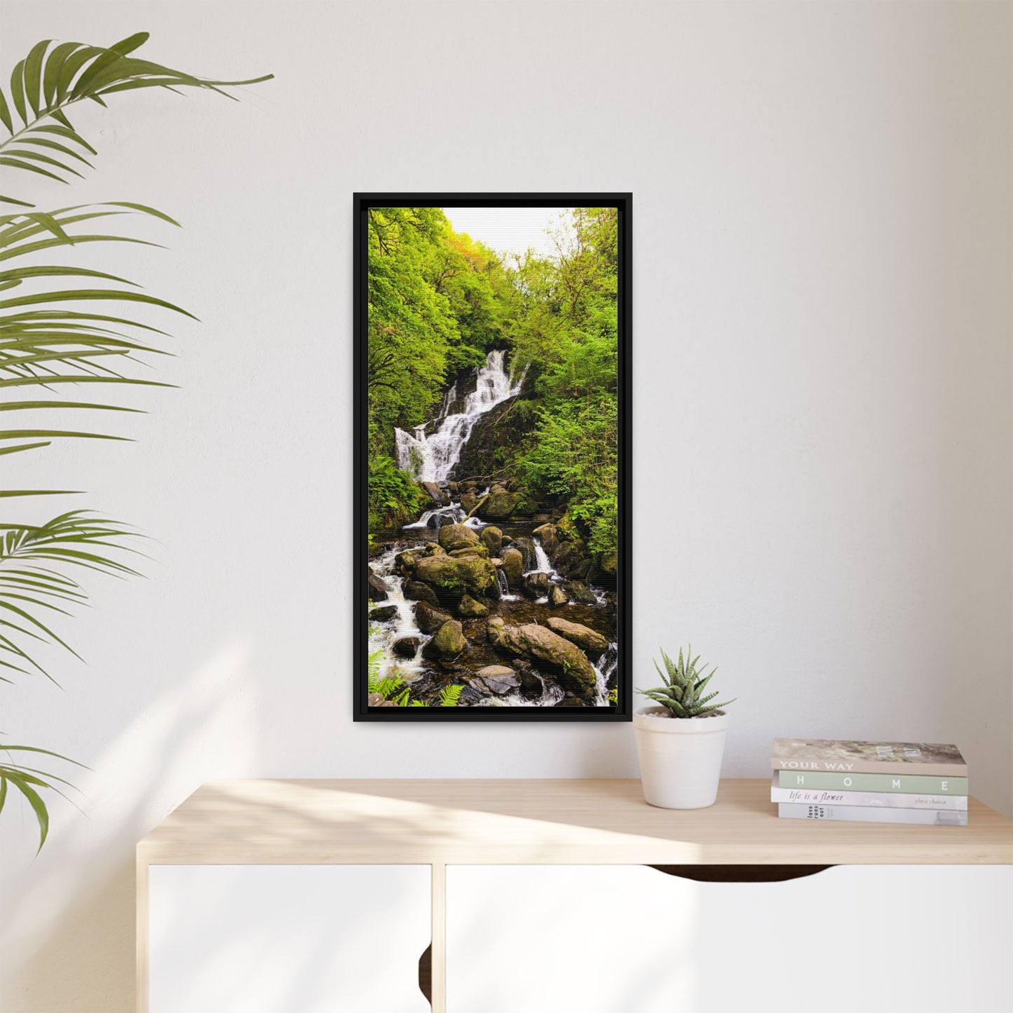 Torc Waterfall Matte Canvas, Framed (Multi-color)
