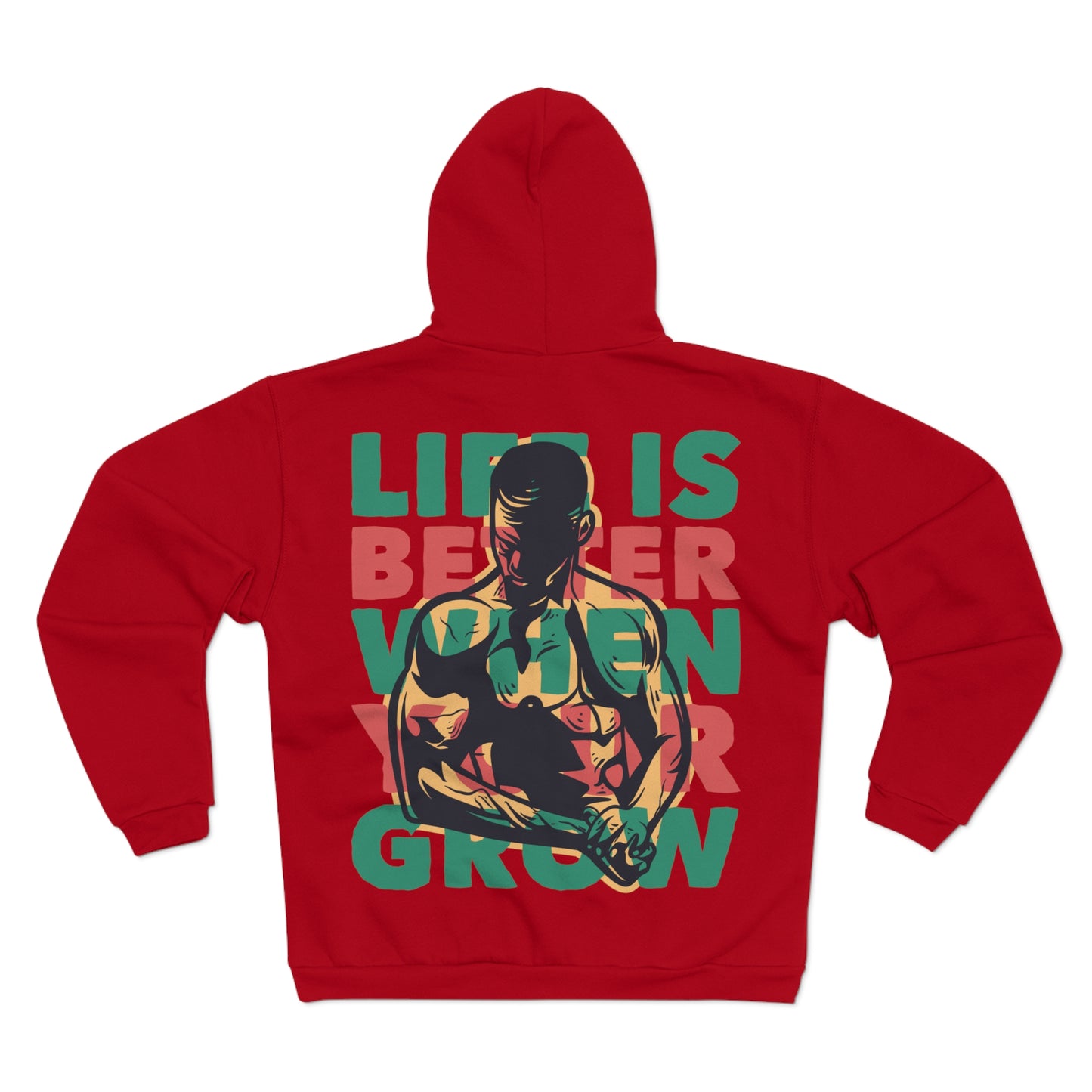 Unisex Hooded Zip Sweatshirt - 'Life is Better When You Grow' Graphic