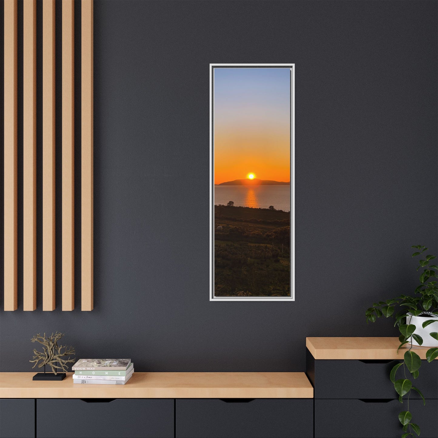 Sunset Ring Of Kerry Matte Canvas, Framed (Multi-color)