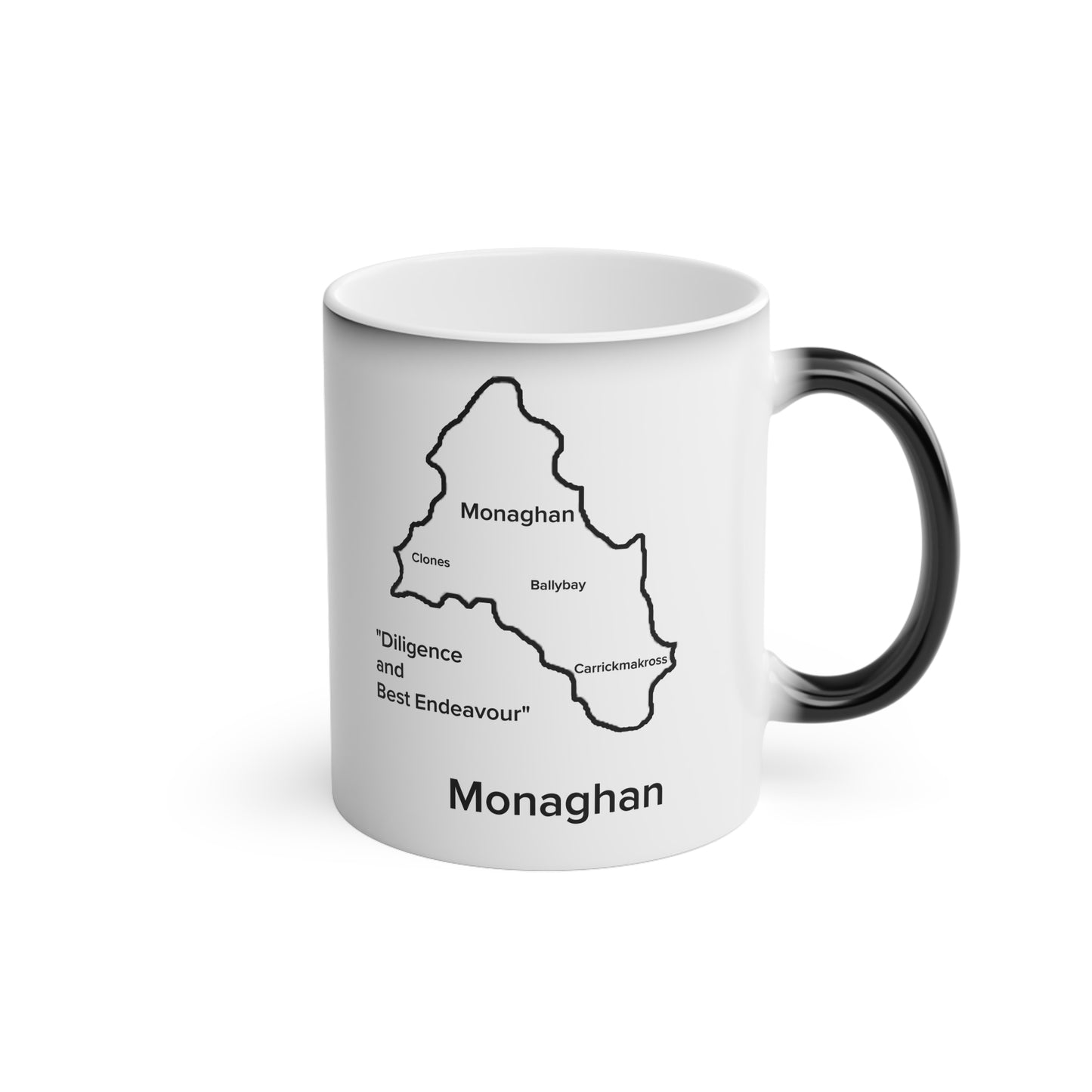 Monaghan Magic Mug: Color - Changing Coffee Cup with Artistic Map Design
