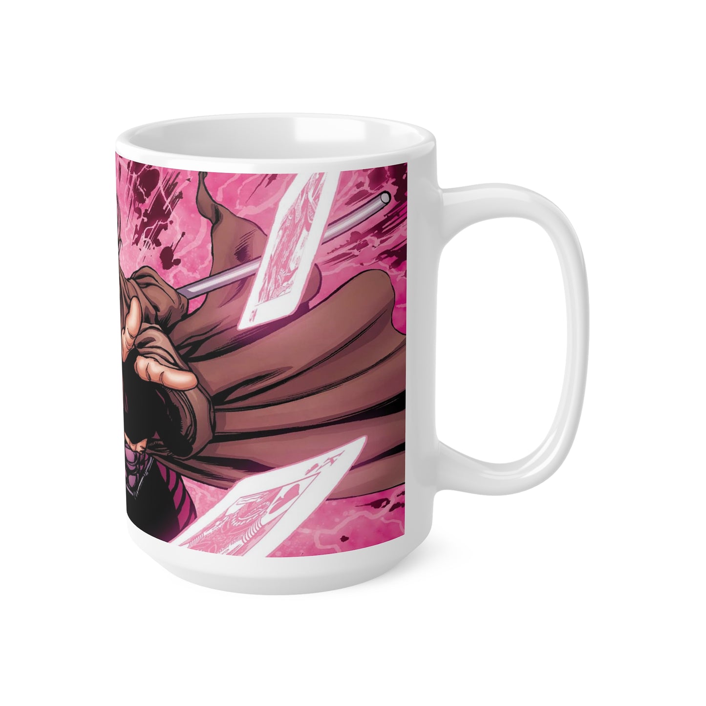 Gambit Inspired Ceramic Coffee Cups - 11oz & 15oz | Superhero Mug for Dreamers & Fans