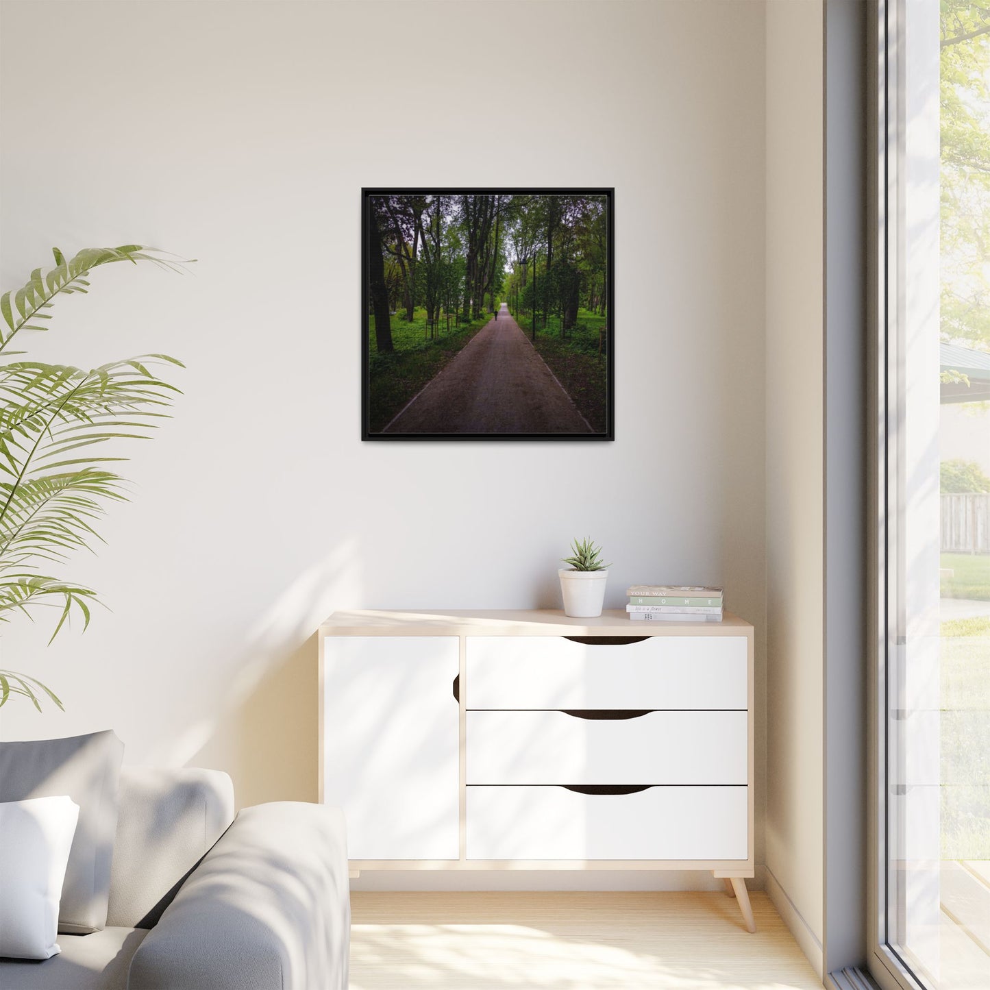 Zagares Park Matte Canvas, Framed (Multi-color)