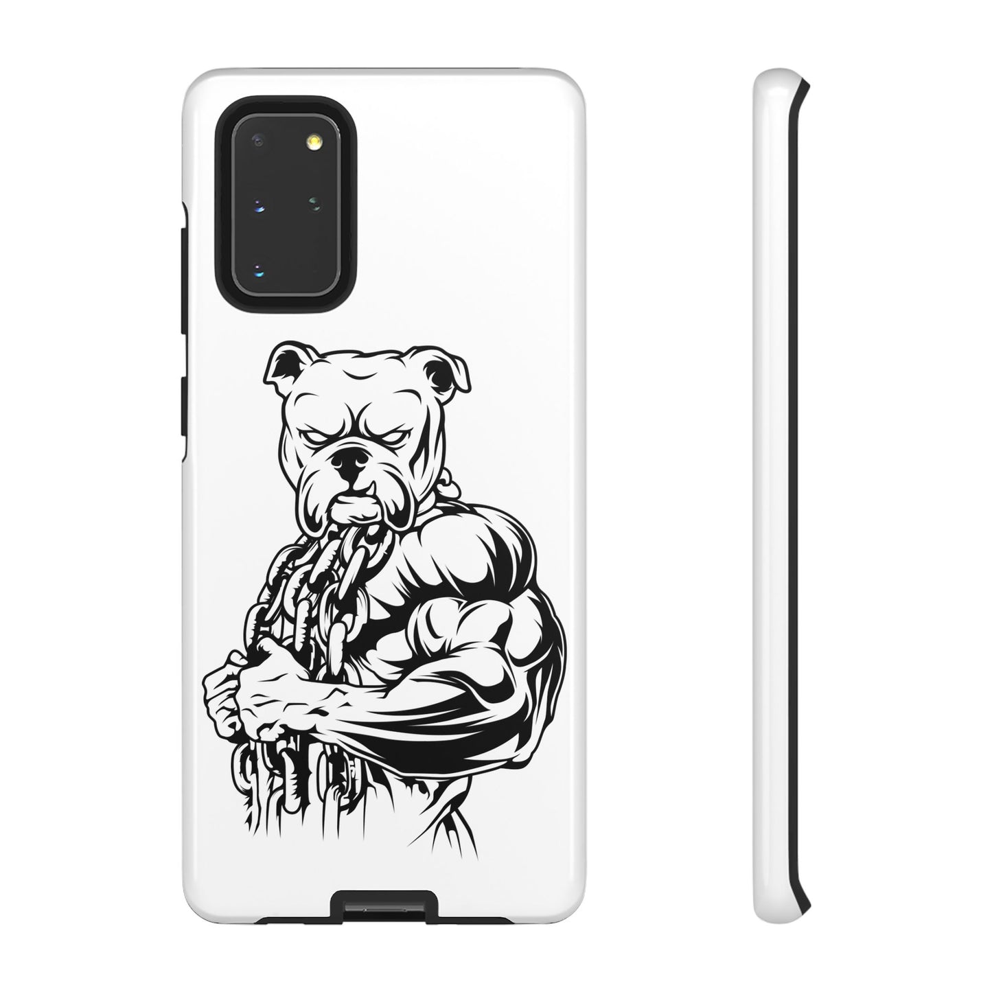 Tough Cases: Strong Bulldog Phone Case - Perfect for Dog Lovers and Fitness Enthusiasts