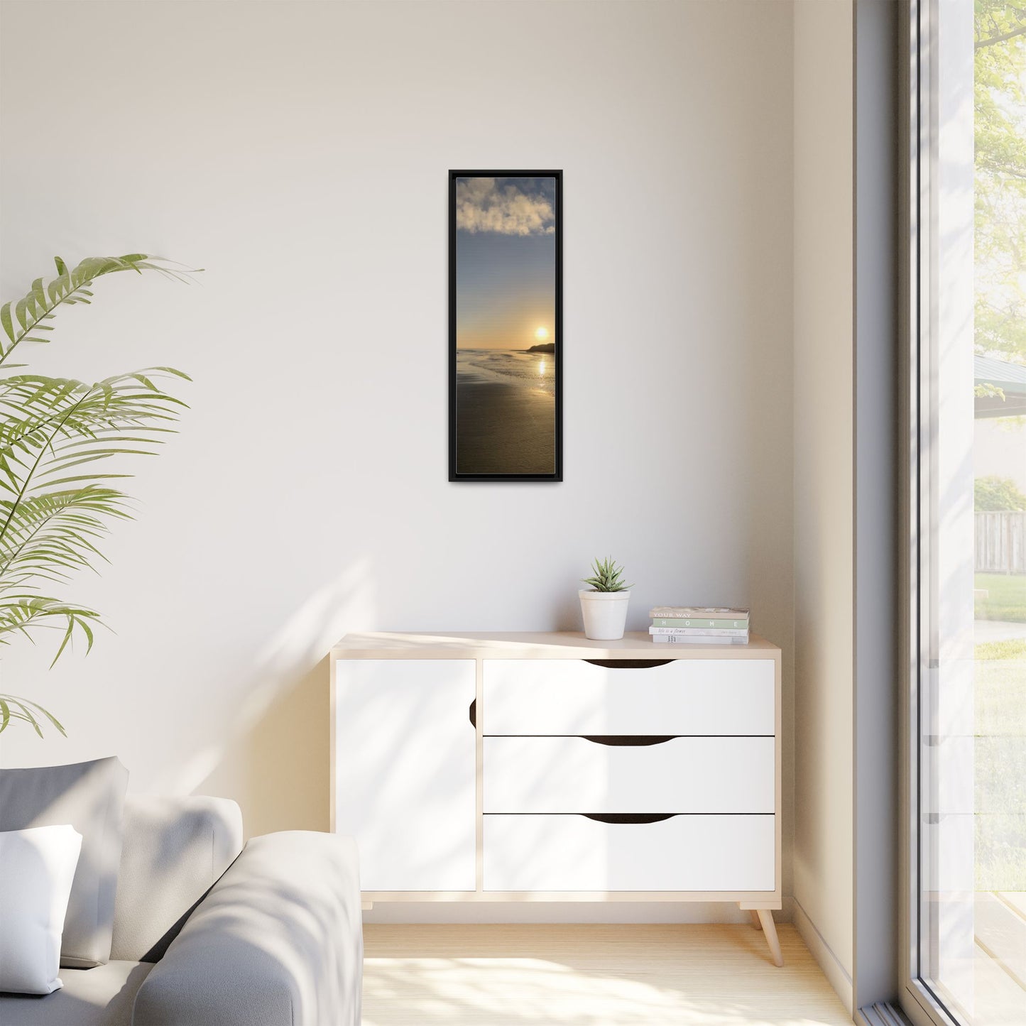 Sunset Matte Canvas, Framed (Multi-color)