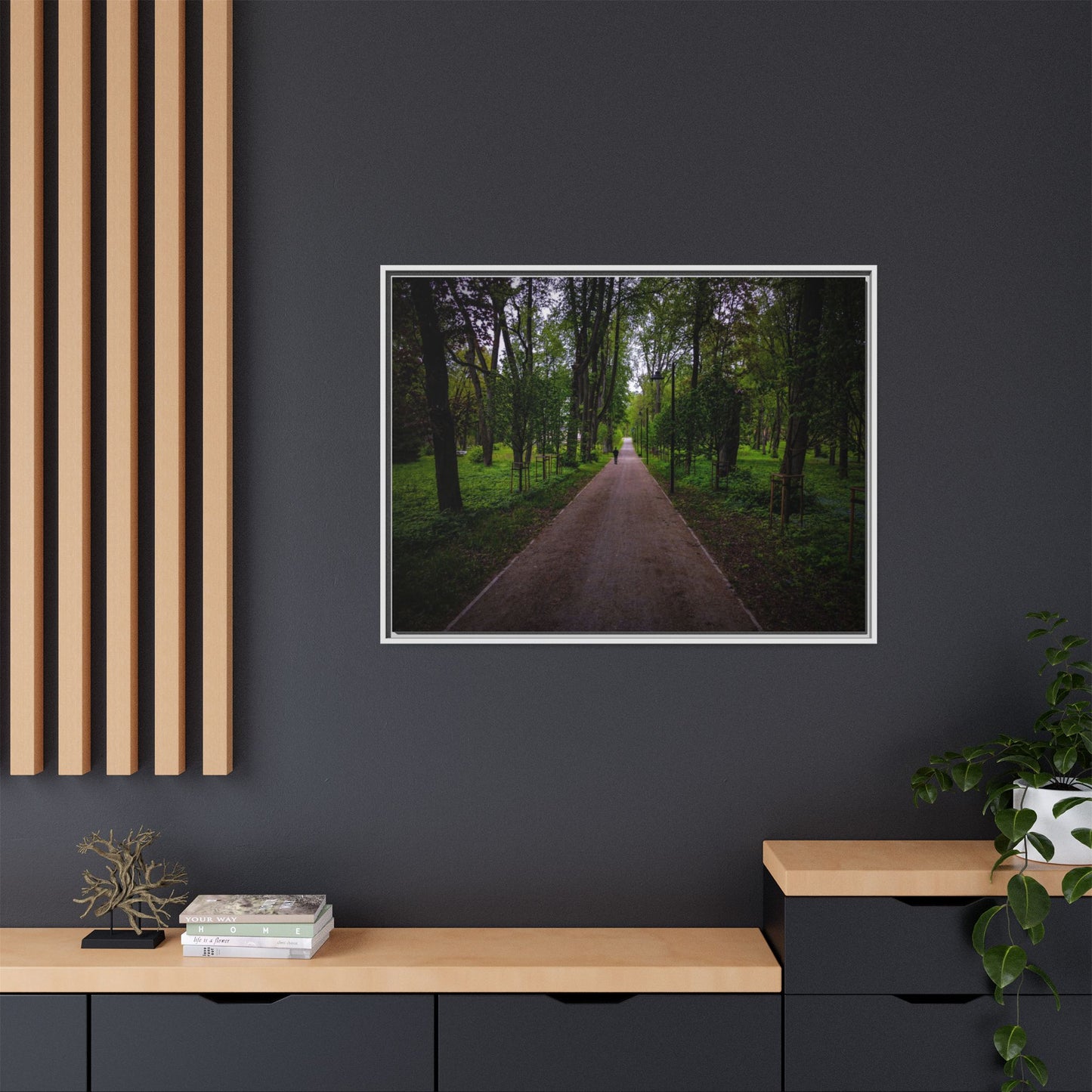 Zagares Park Matte Canvas, Framed (Multi-color)
