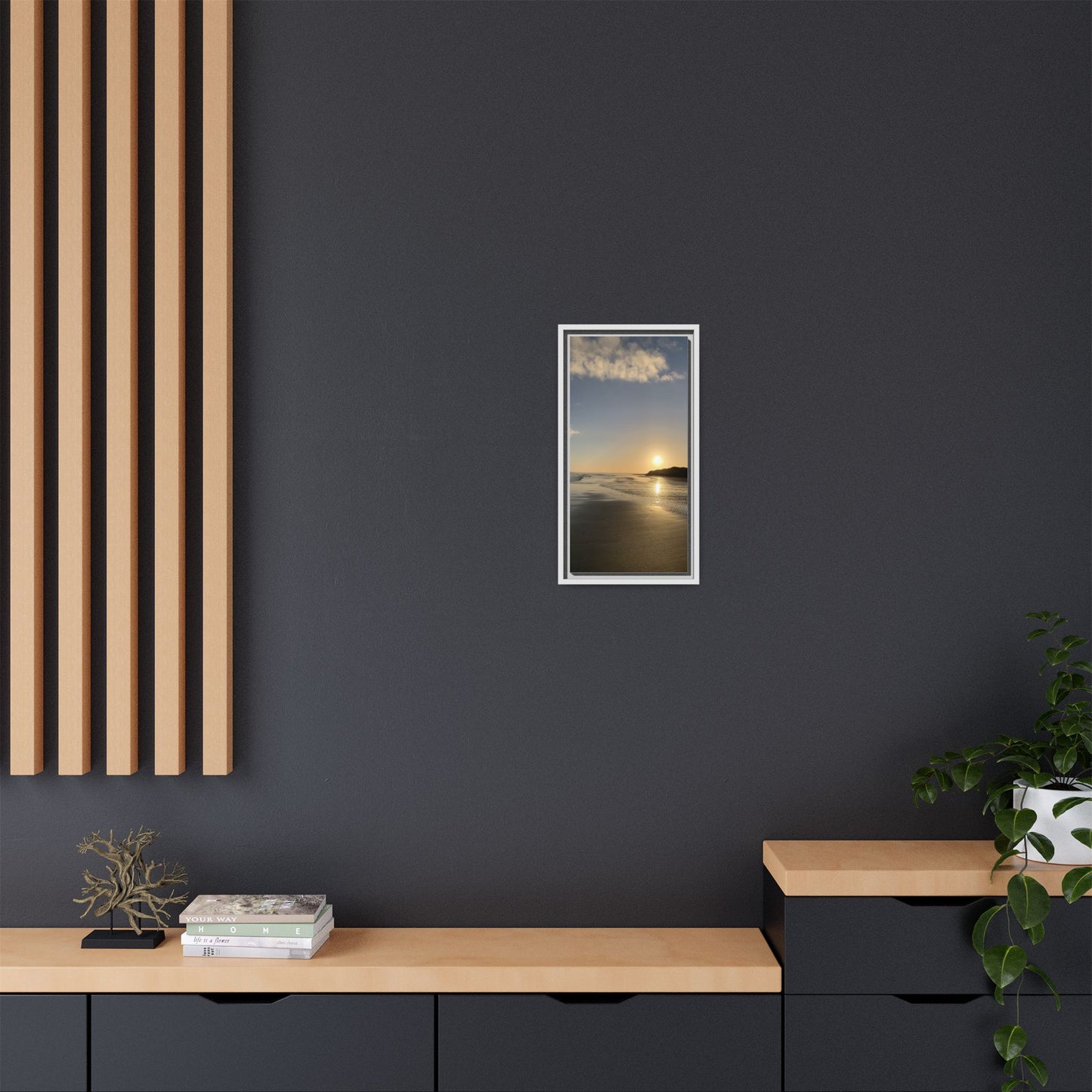 Sunset Matte Canvas, Framed (Multi-color)