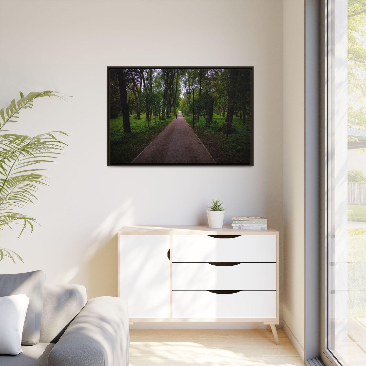 Zagares Park Matte Canvas, Framed (Multi-color)