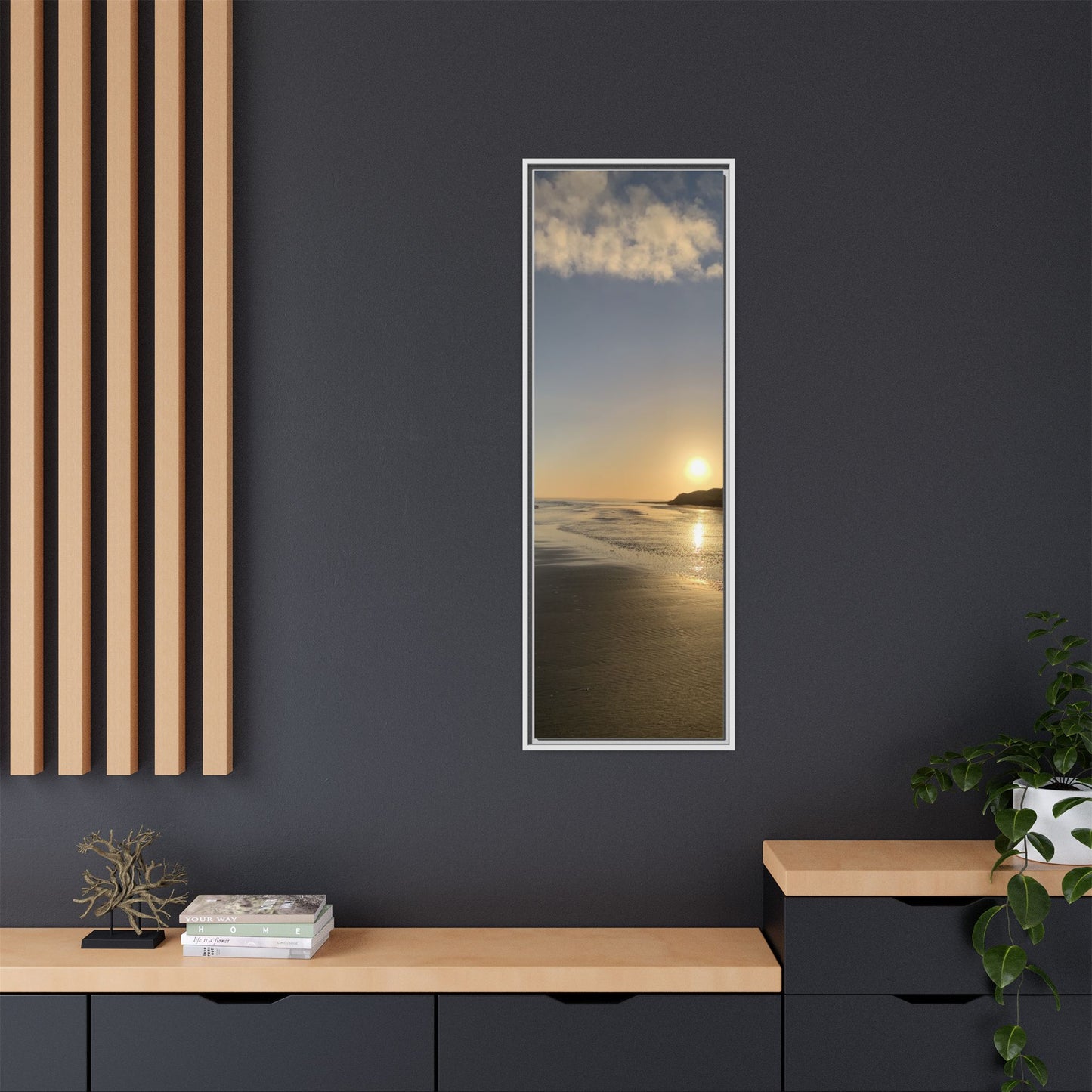 Sunset Matte Canvas, Framed (Multi-color)