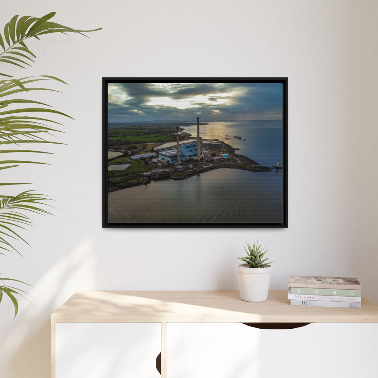 Target Power Station Matte Canvas, Framed (Multi-color)