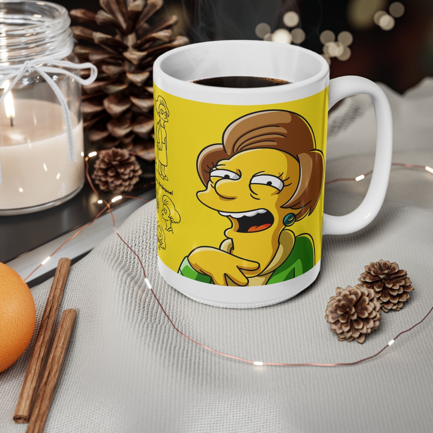 Mrs. Krabappel Moods Ceramic Coffee Cup - Fun 11oz & 15oz Mugs for Teachers and Fans