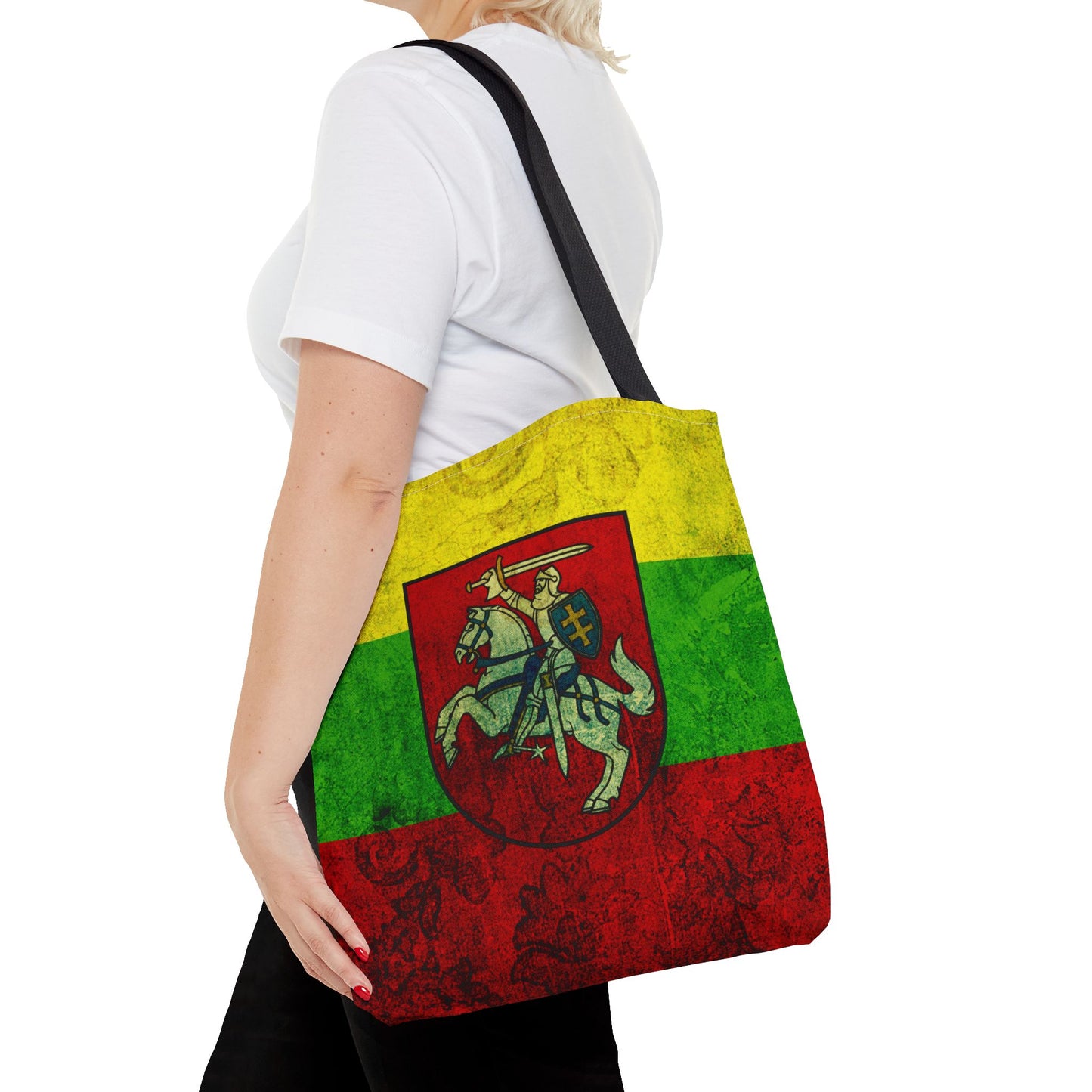 Vintage Lithuanian Crest Tote Bag - Perfect for Festivals, Travel, and Daily Use