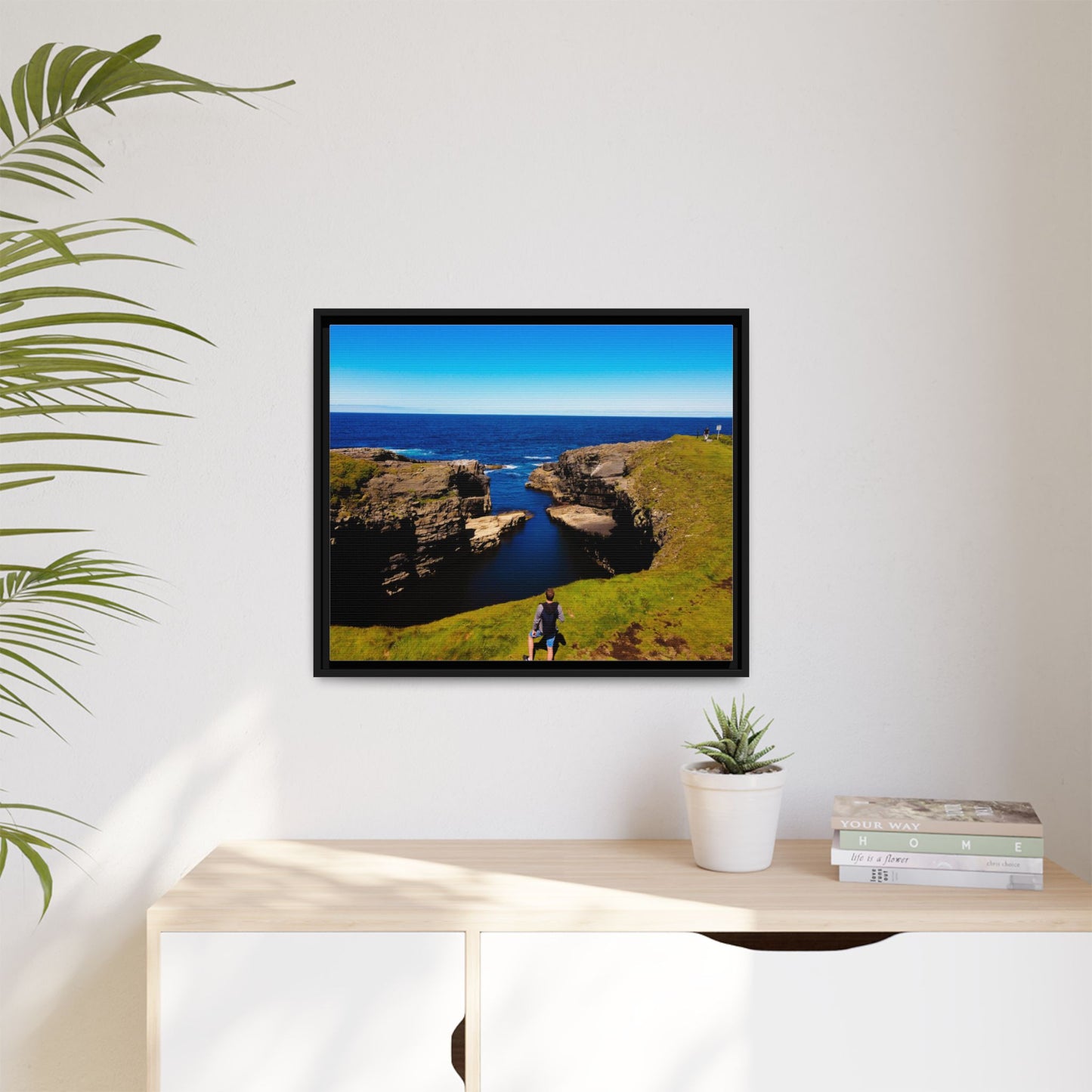Cliffs Matte Canvas, Framed (Multi-color)