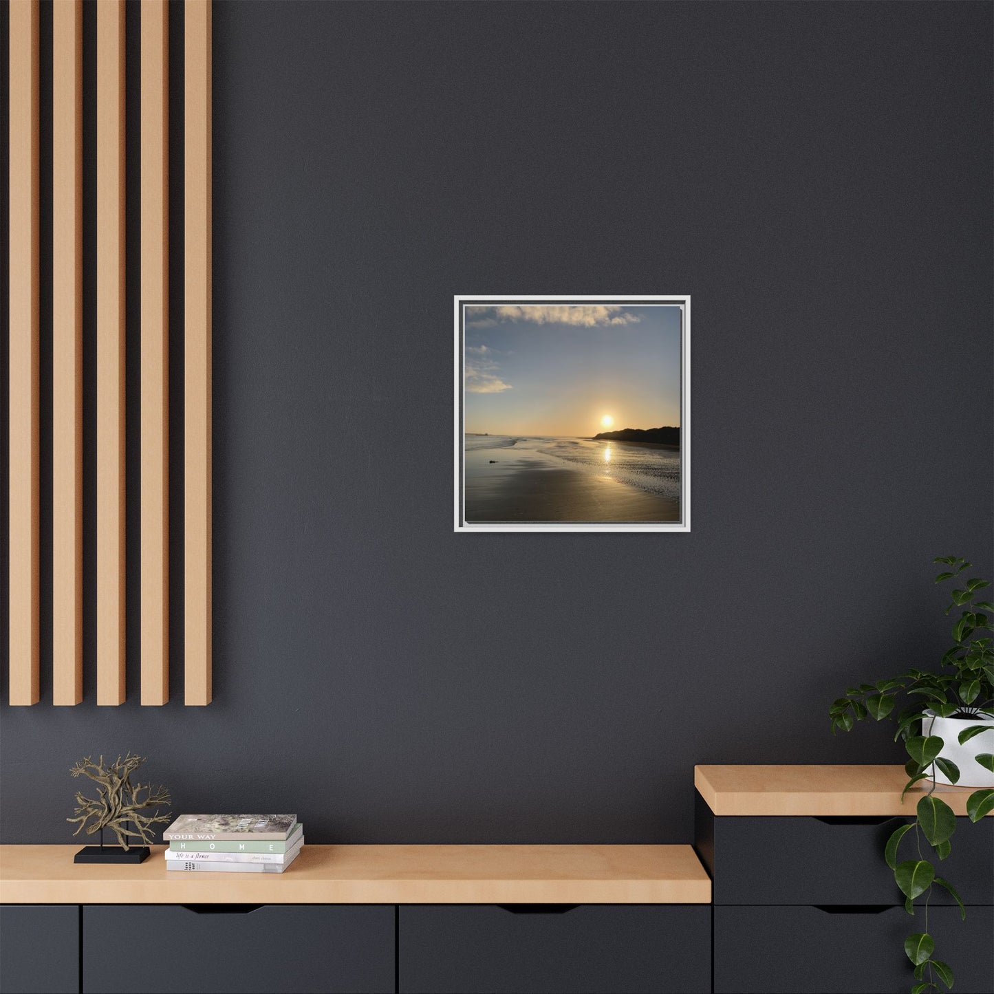 Sunset Matte Canvas, Framed (Multi-color)