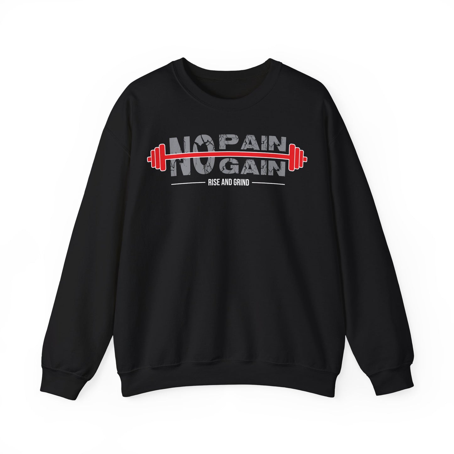 No Pain No Gain Sweatshirt – Fitness Motivation Crewneck for Athletes