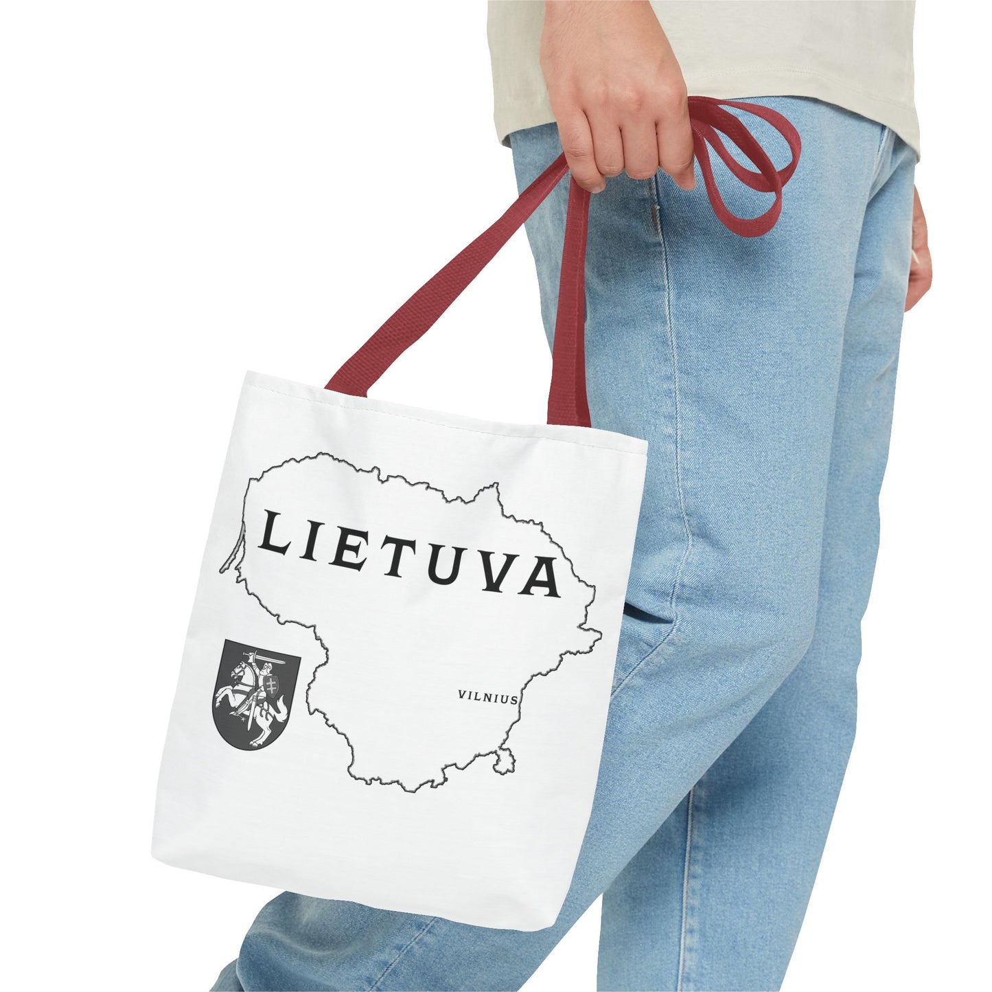 Lietuva Map Tote Bag - Stylish Travel Bag for Lithuanian Pride