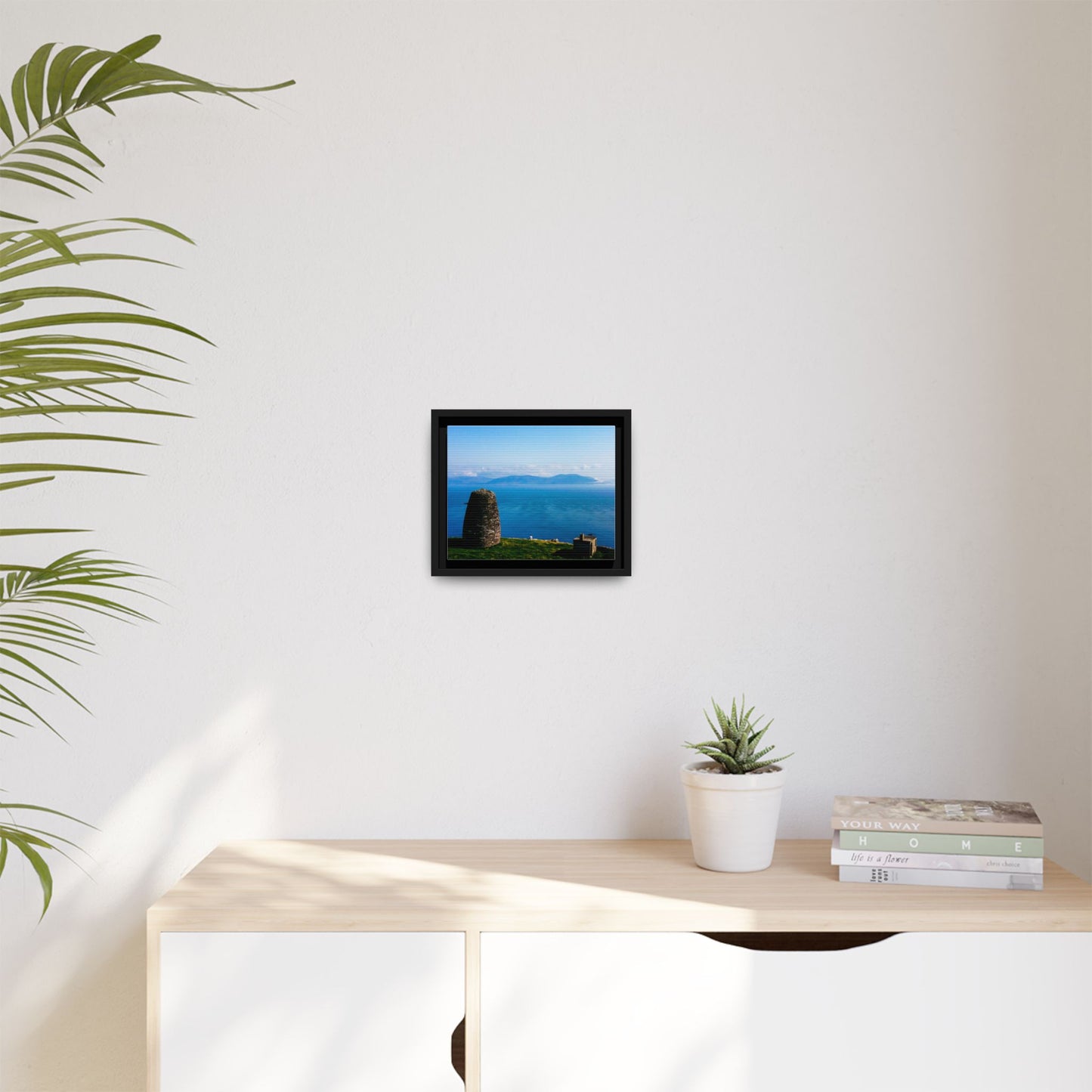 Ask Tower Matte Canvas, Framed (Multi-color)