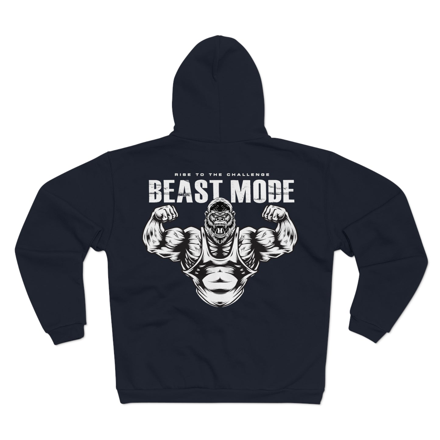 Beast Mode Unisex Hooded Zip Sweatshirt - Motivational Fitness Apparel